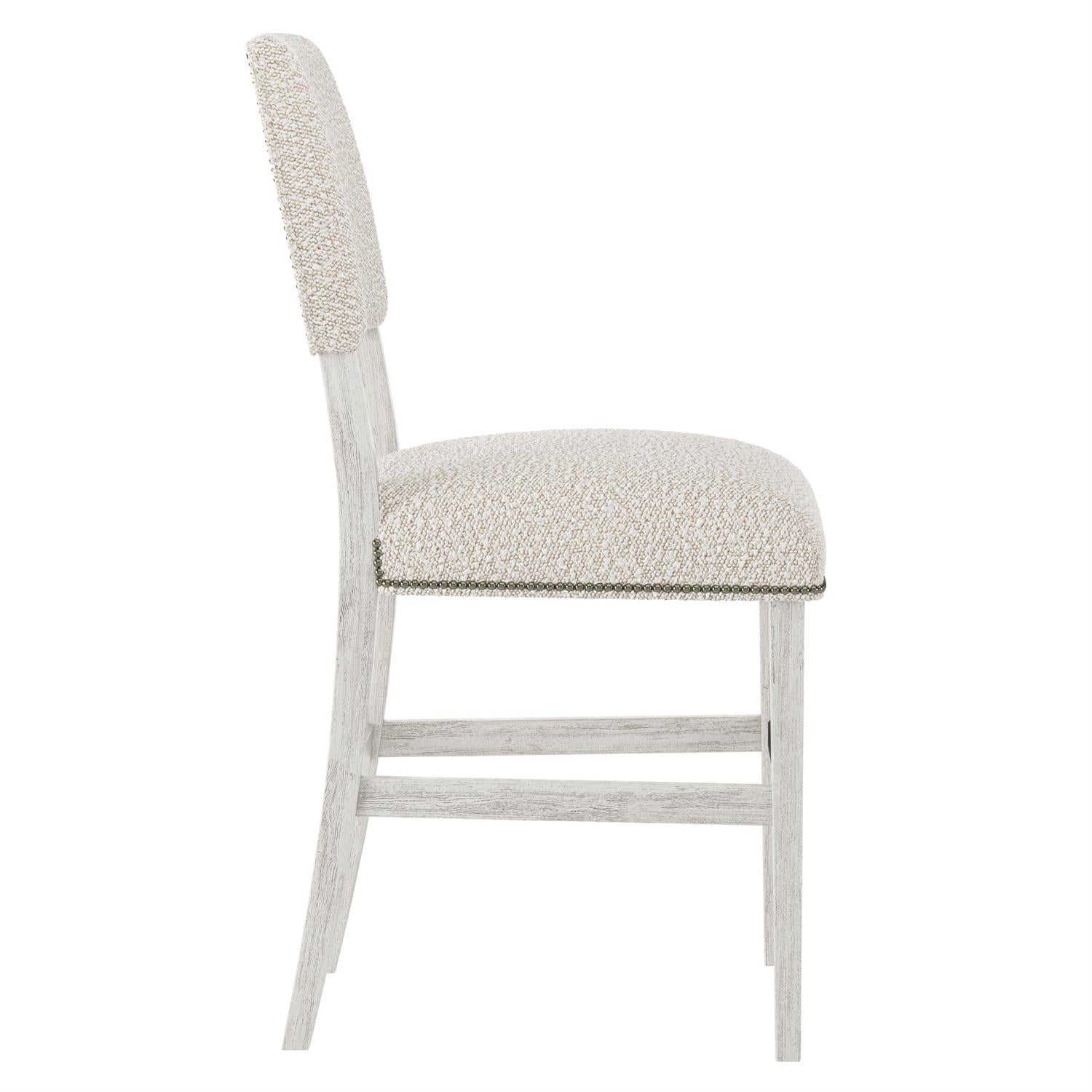Bernhardt Furniture Moore Fabric Counter Stool in Glacier White