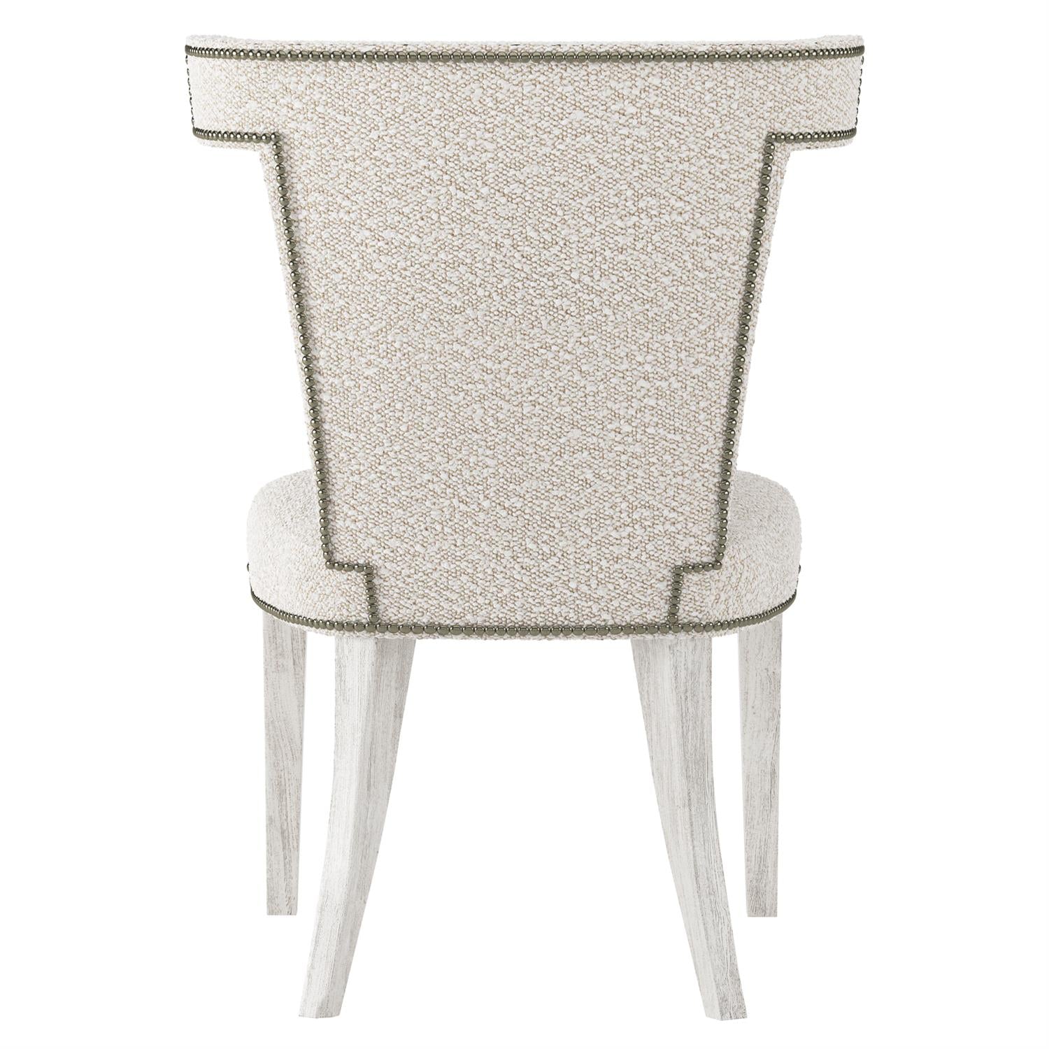 Bernhardt Furniture Remy Fabric Side Chair in Glacier White
