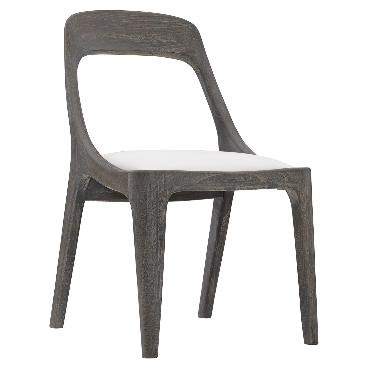Bernhardt Furniture Kellan Fabric Side Chair in White/Smoked Truffle