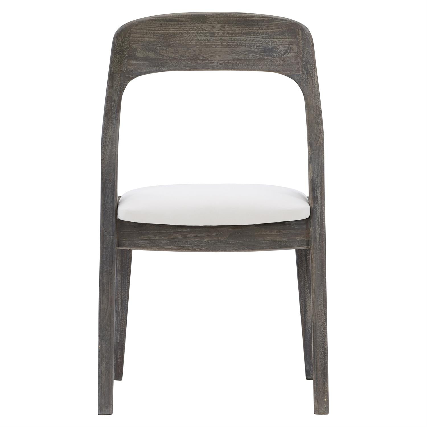 Bernhardt Furniture Kellan Fabric Side Chair in White/Smoked Truffle