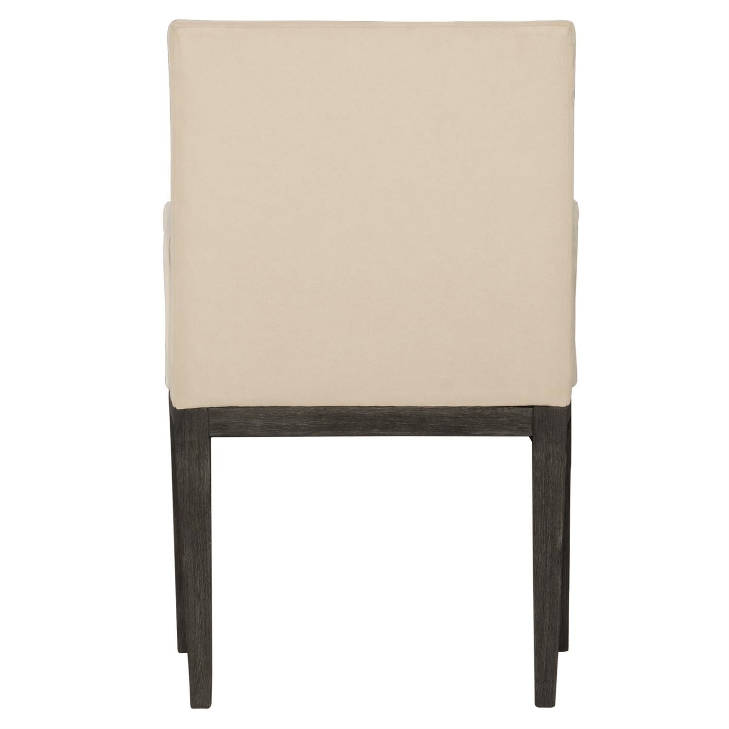 Bernhardt Furniture Staley Fabric Arm Chair in Ivory/Midnight Black