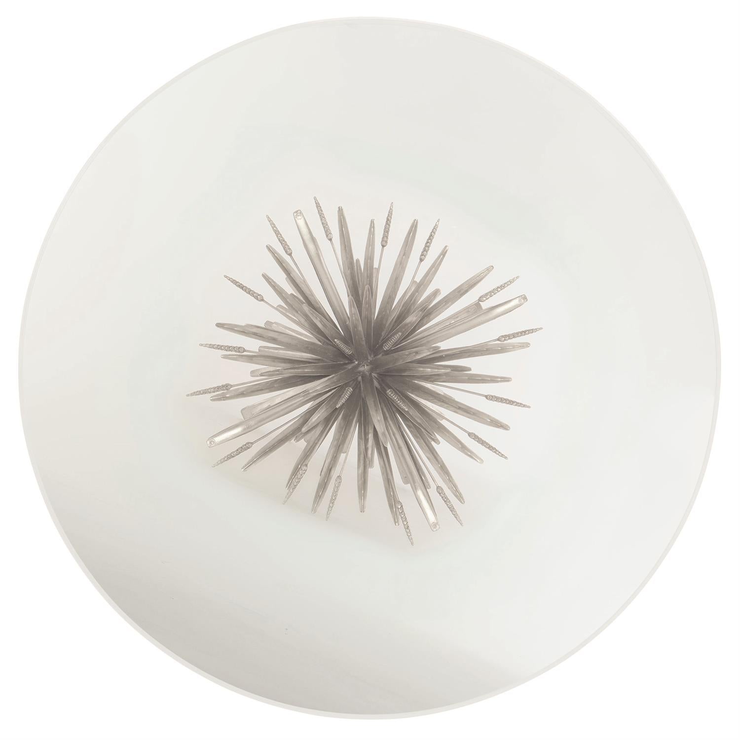 Bernhardt Furniture Somerset 48" Round Dining Table in Silver Leaf
