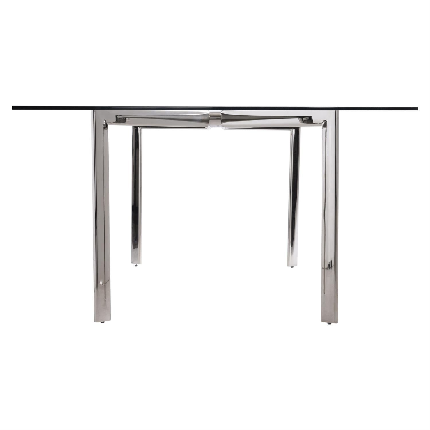 Bernhardt Furniture Cristobal Rectangular Dining Table in Silver