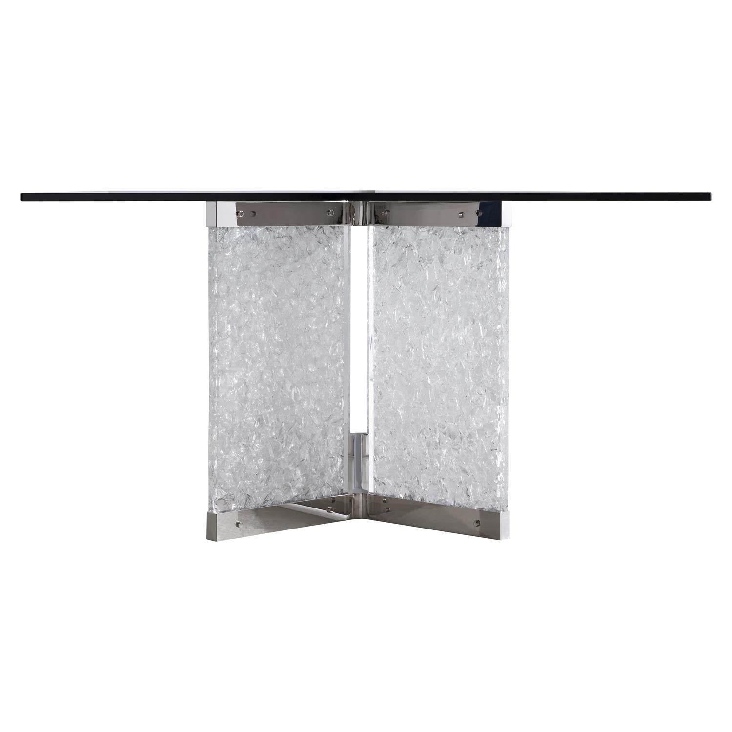 Bernhardt Furniture Andorra Rectangular Dining Table in Clear