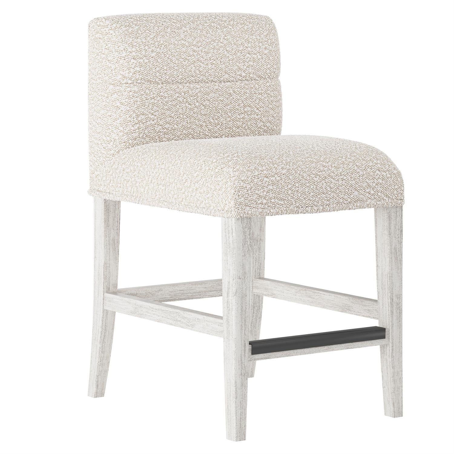 Bernhardt Furniture Hyde Fabric Counter Stool in Glacier White