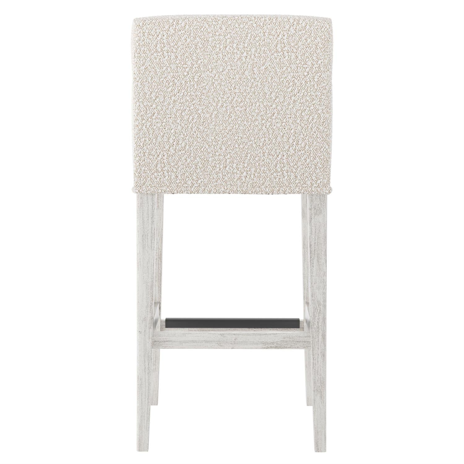 Bernhardt Furniture Hyde Fabric Bar Stool in Glacier White