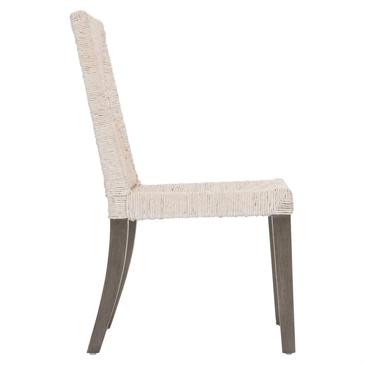 Bernhardt Furniture Palma Fabric Side Chair in Rustic Grey/Light Grey Wash