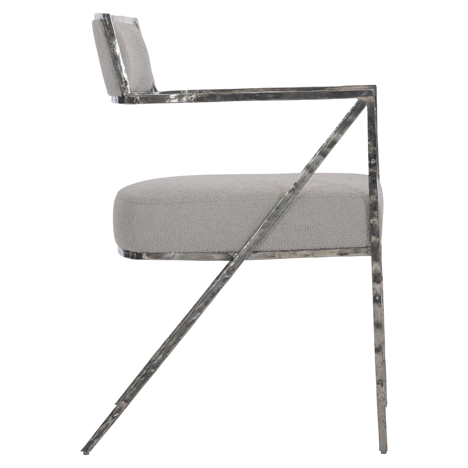 Bernhardt Furniture Torres Fabric Arm Chair in Silver