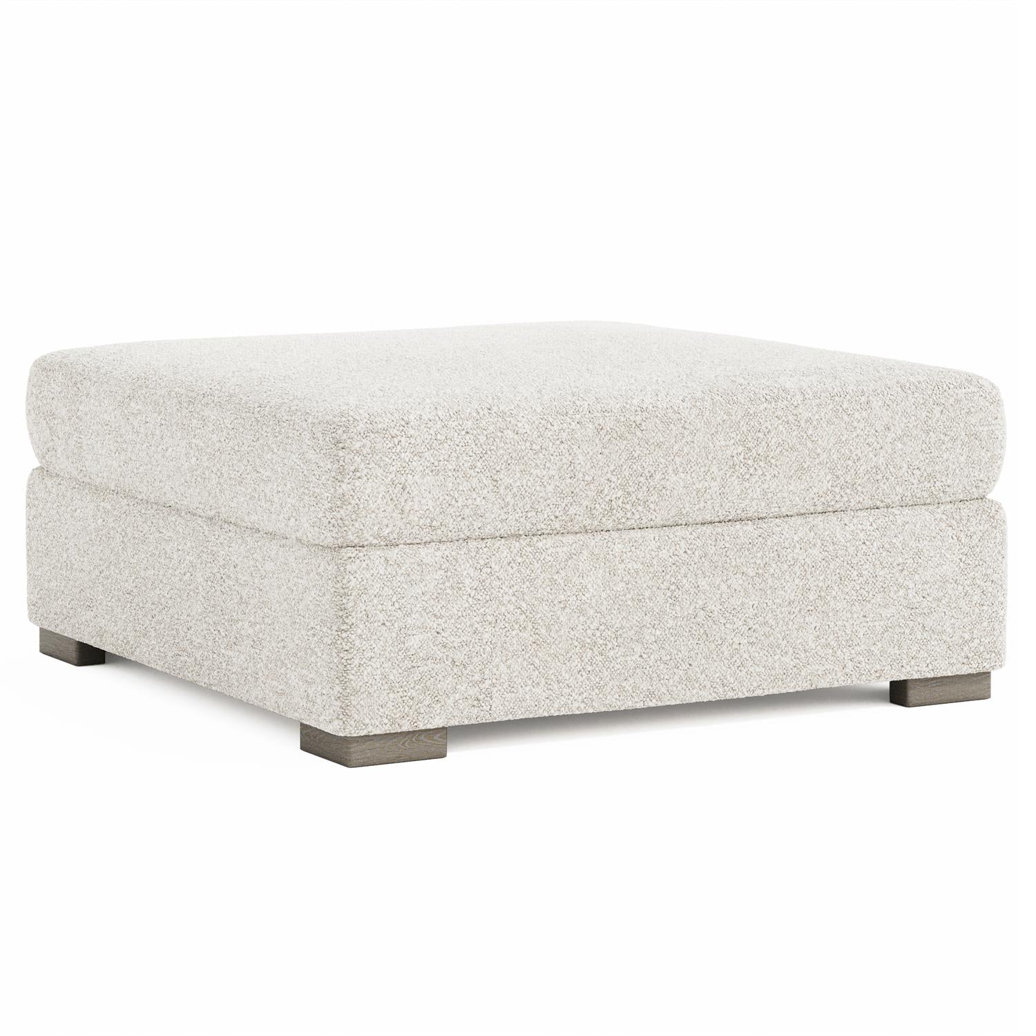 Bernhardt Furniture Helena Fabric Bumper Ottoman in White