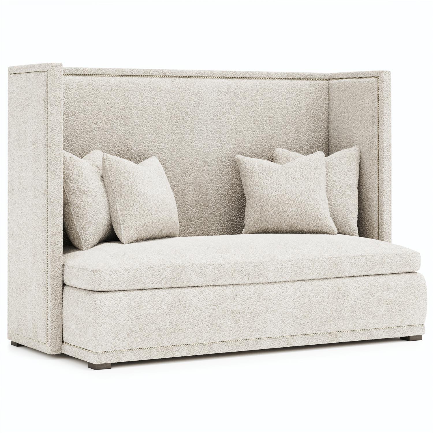 Bernhardt Furniture Andie Fabric Bumper Ottoman in White