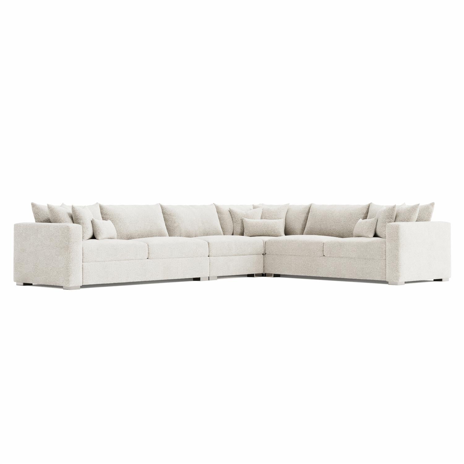 Bernhardt Furniture Helena Fabric 4 Piece Sectional in White