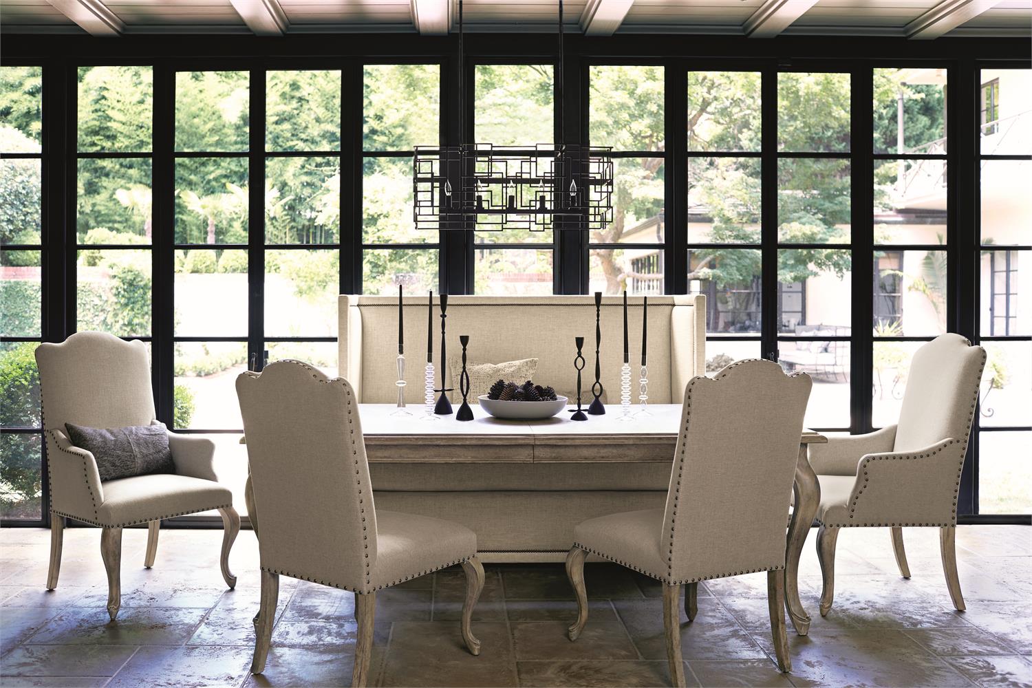 Bernhardt Furniture Marcourt Fabric Banquette in Portobello