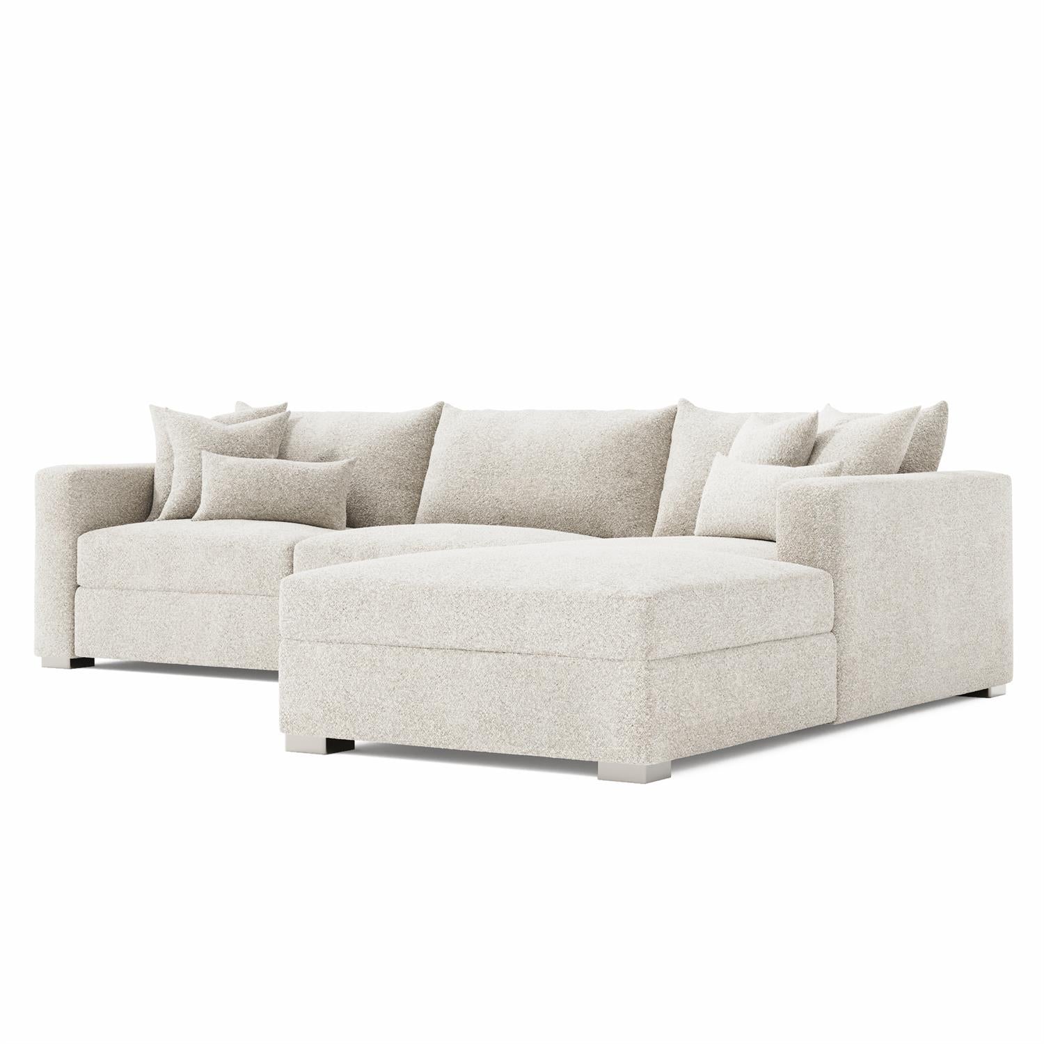 Bernhardt Furniture Helena Fabric RAF Sectional in White