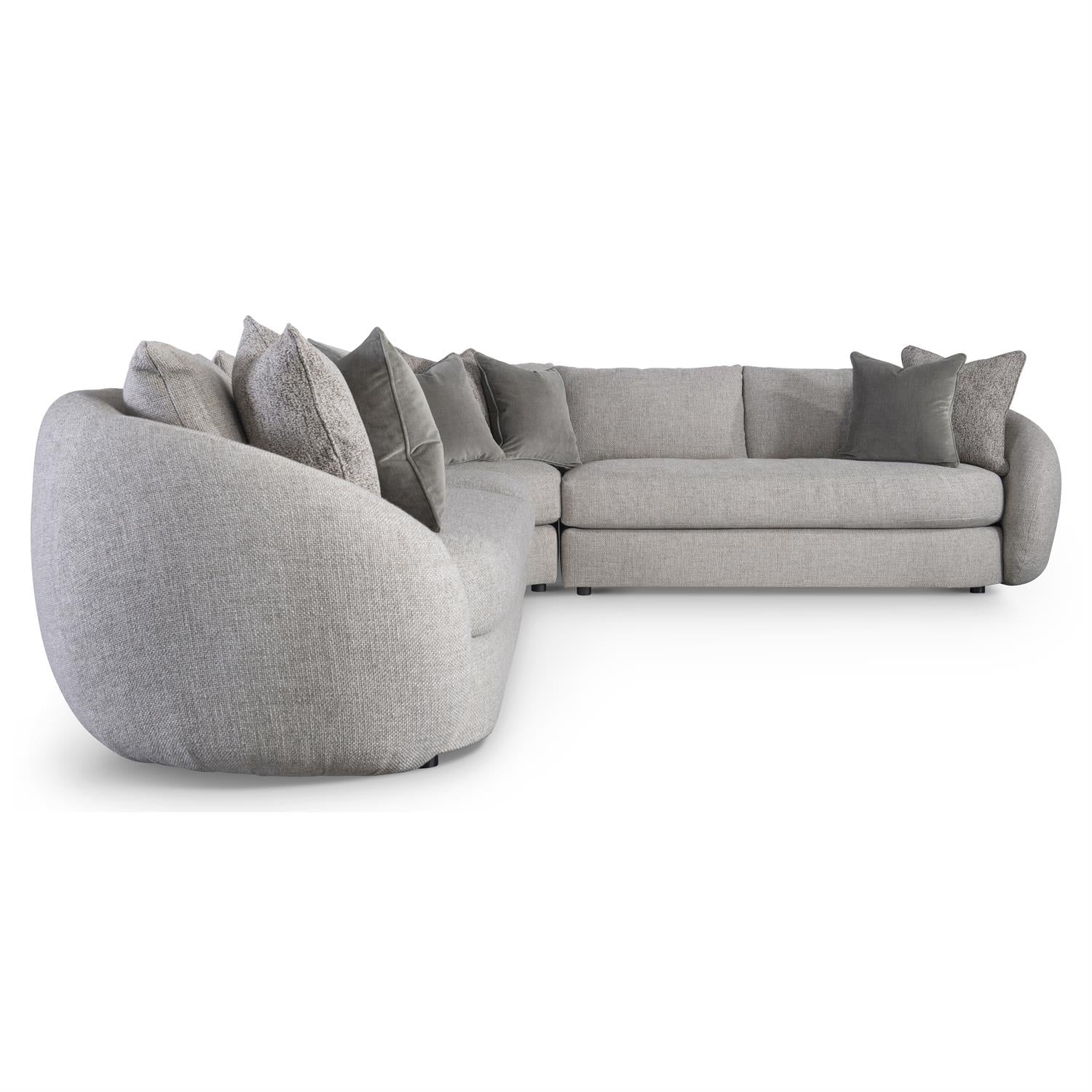 Bernhardt Furniture Moretti Fabric Sectional in Gray
