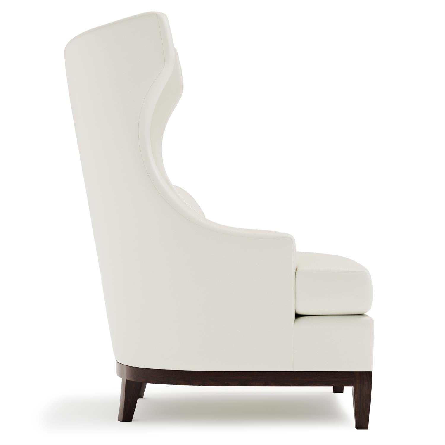 Bernhardt Furniture Pascal Leather Chair in White