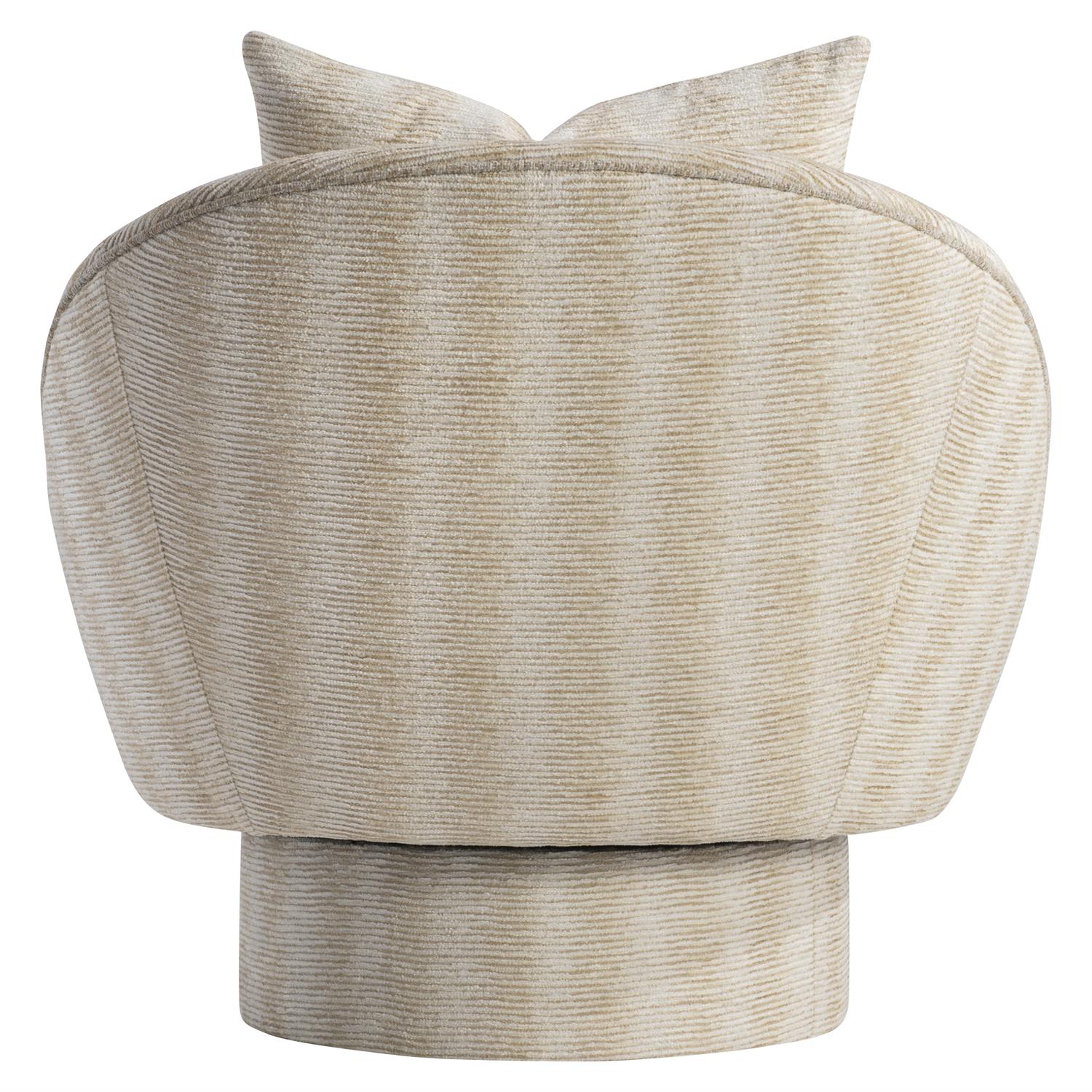 Bernhardt Furniture Lucia Fabric Swivel Chair in Ivory