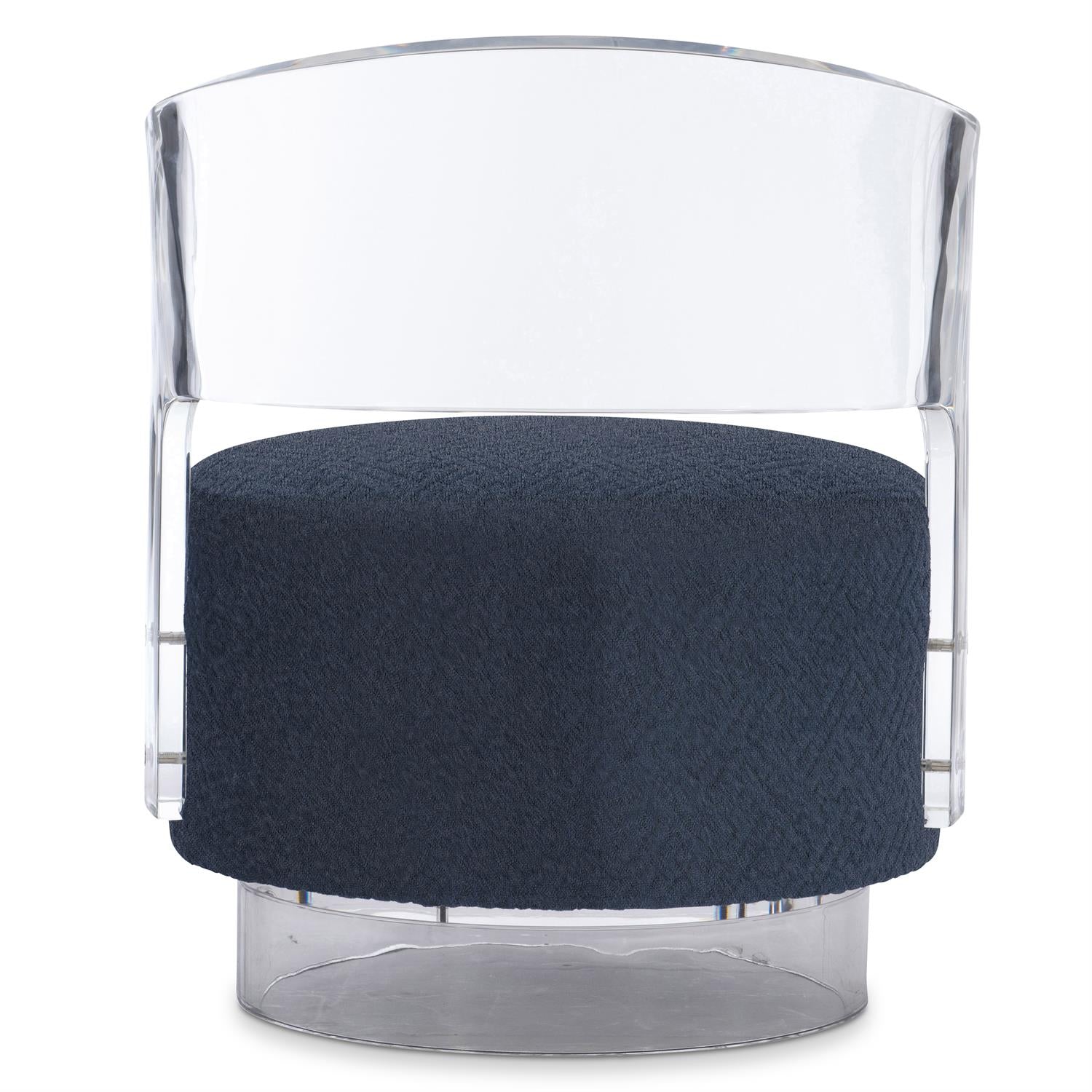 Bernhardt Furniture Angelina Fabric Swivel Chair in Blue