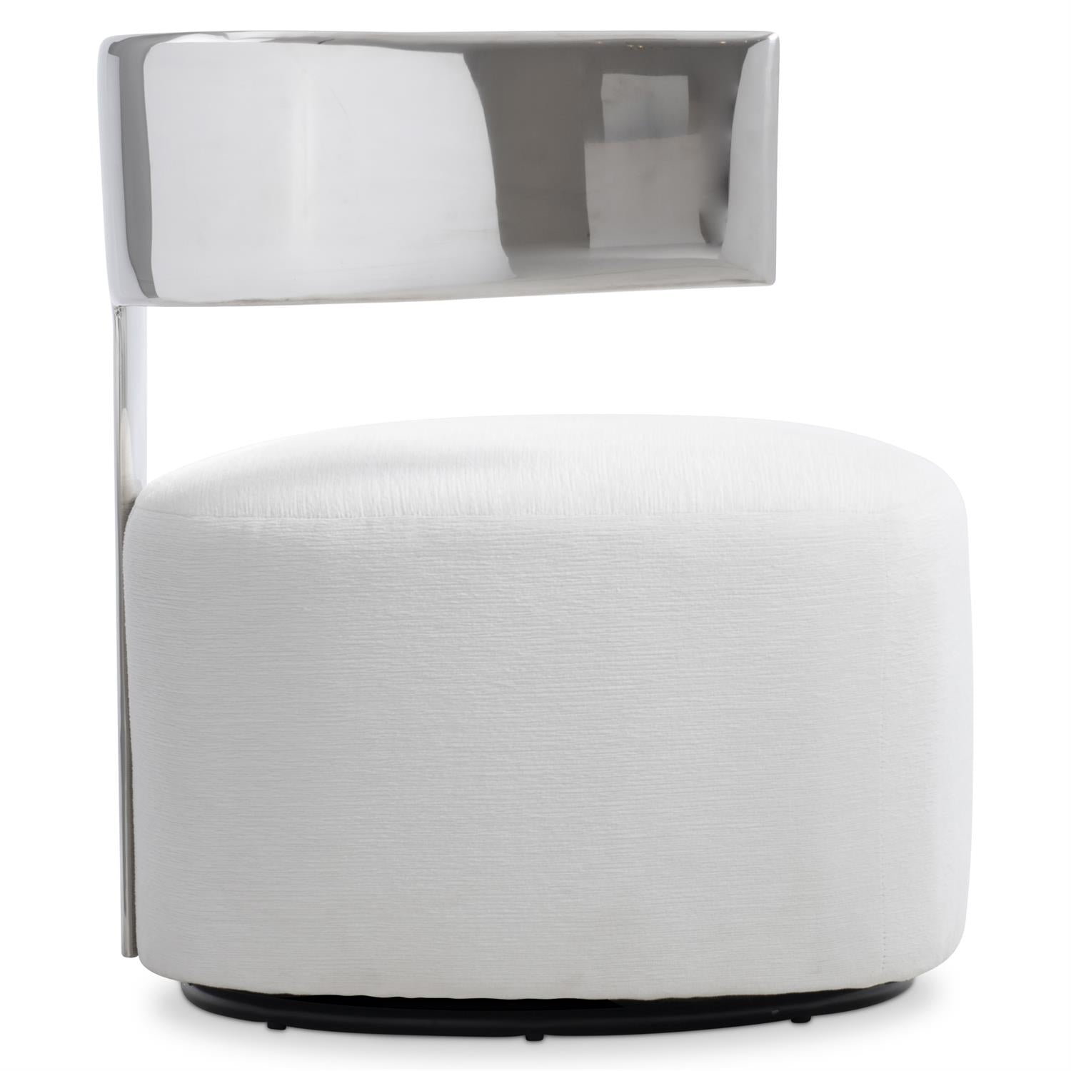 Bernhardt Furniture Ares Fabric Swivel Chair in White