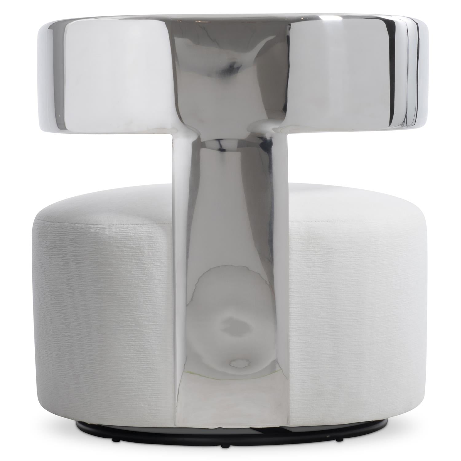 Bernhardt Furniture Ares Fabric Swivel Chair in White