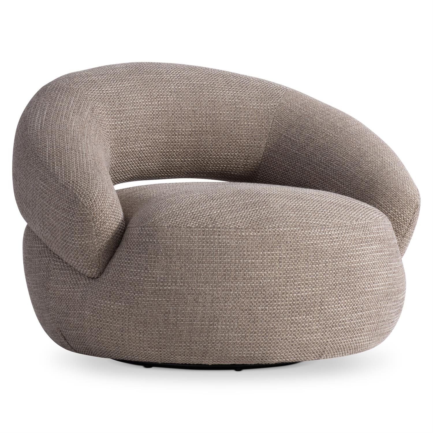 Bernhardt Furniture Cleo Fabric Swivel Chair in Brown