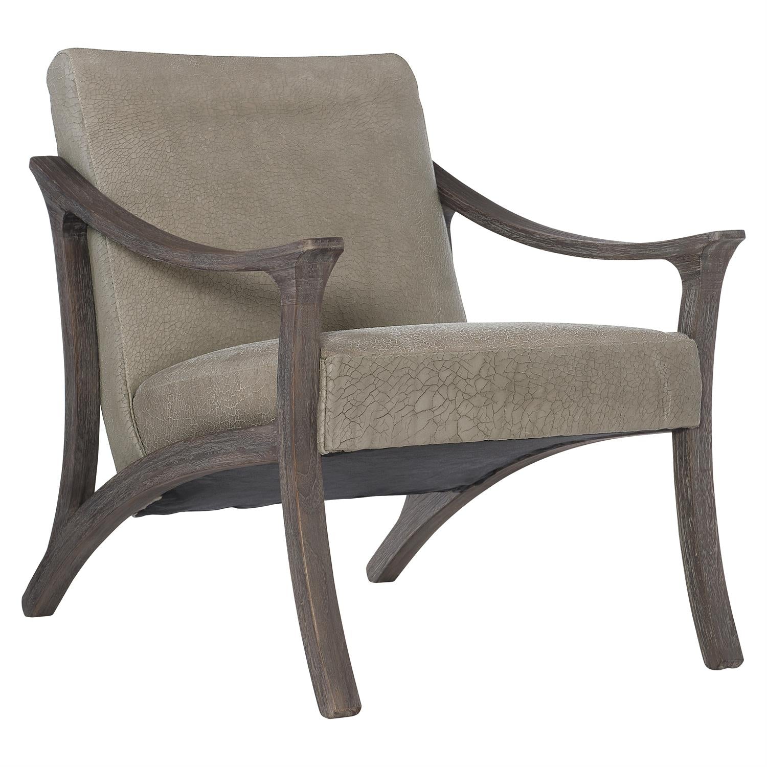 Bernhardt Furniture Dash Leather Chair in Gray