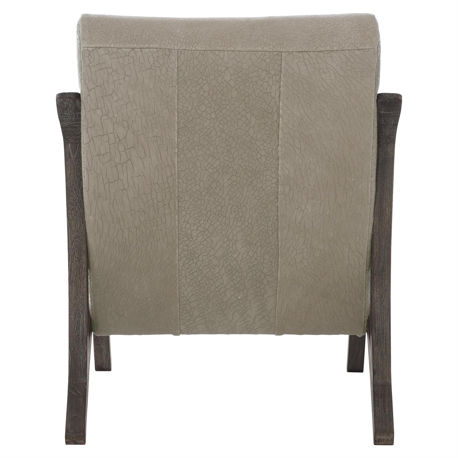Bernhardt Furniture Dash Leather Chair in Gray