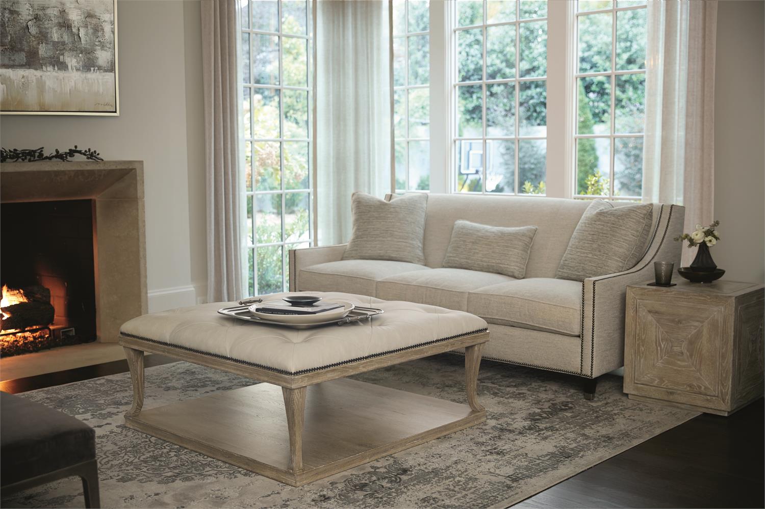Bernhardt Furniture Palisades Three Seater Fabric Sofa in Portobello