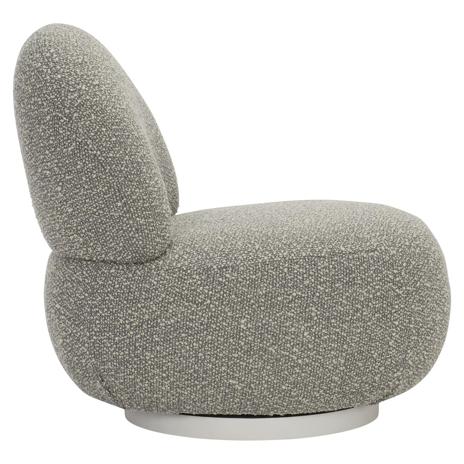 Bernhardt Furniture Lulu Fabric Swivel Chair in Winter White