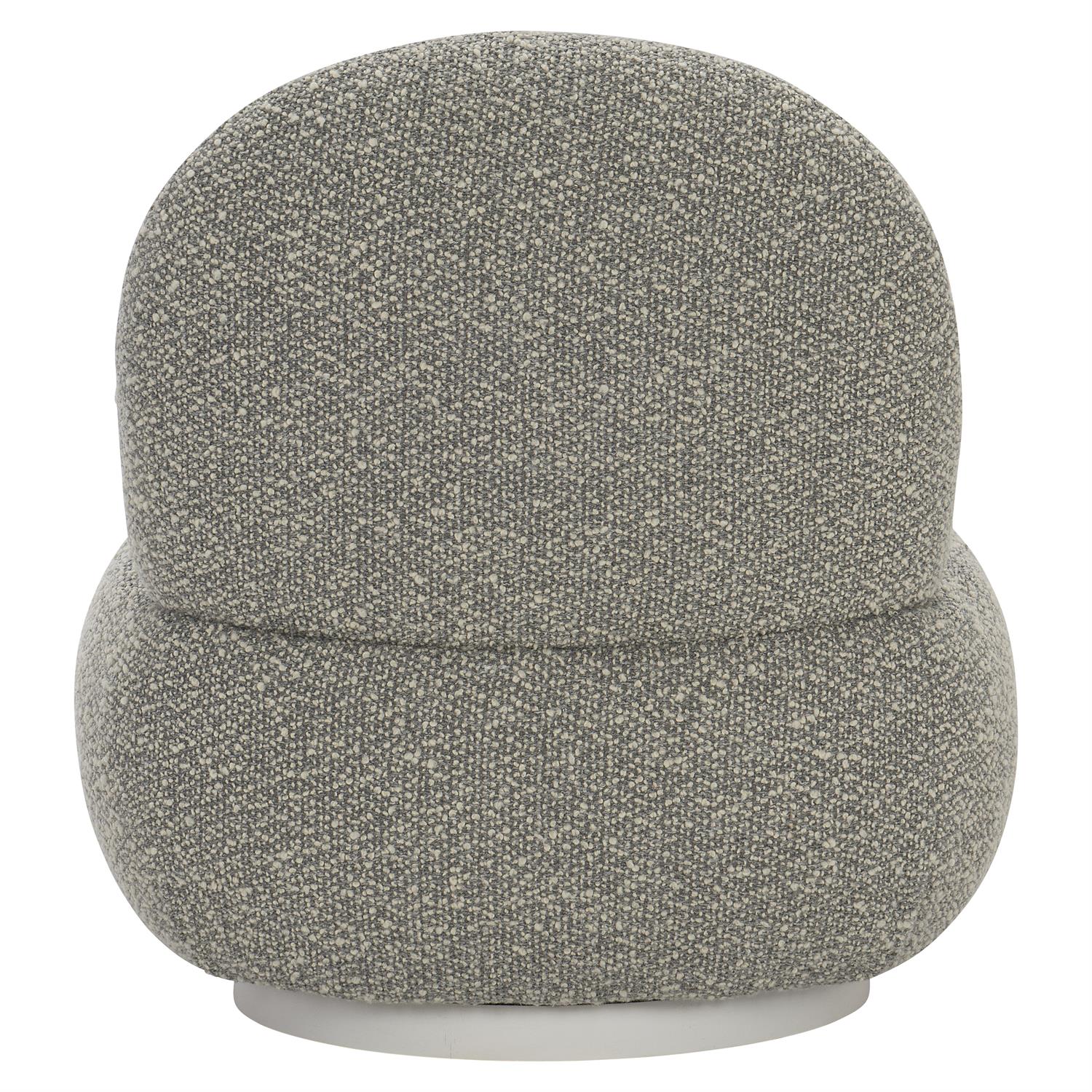 Bernhardt Furniture Lulu Fabric Swivel Chair in Winter White