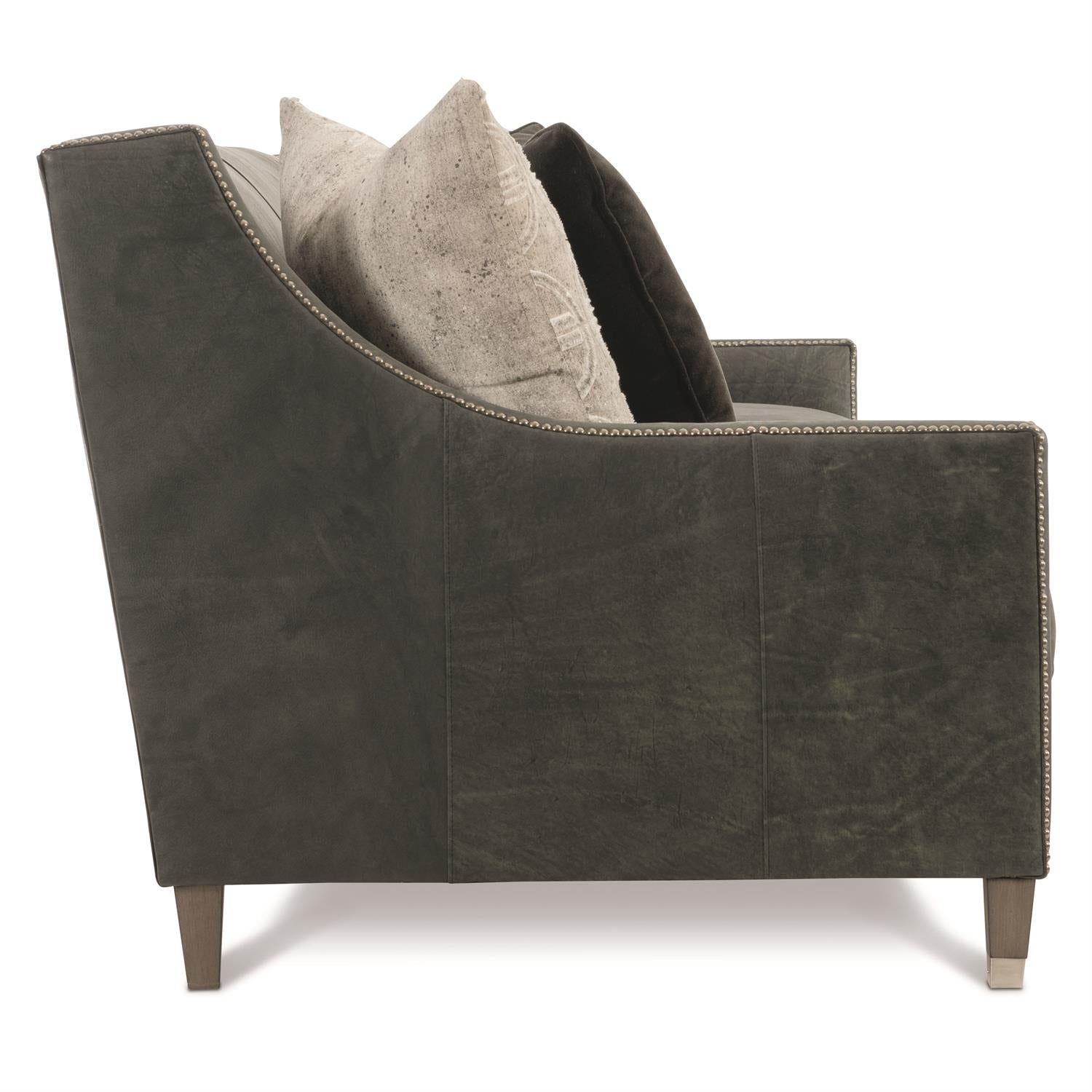 Bernhardt Furniture Palisades Leather Sofa in Mocha