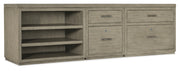 Hooker Furniture Linville Falls 96" Credenza with File, Lateral File and Open Desk Cabinet