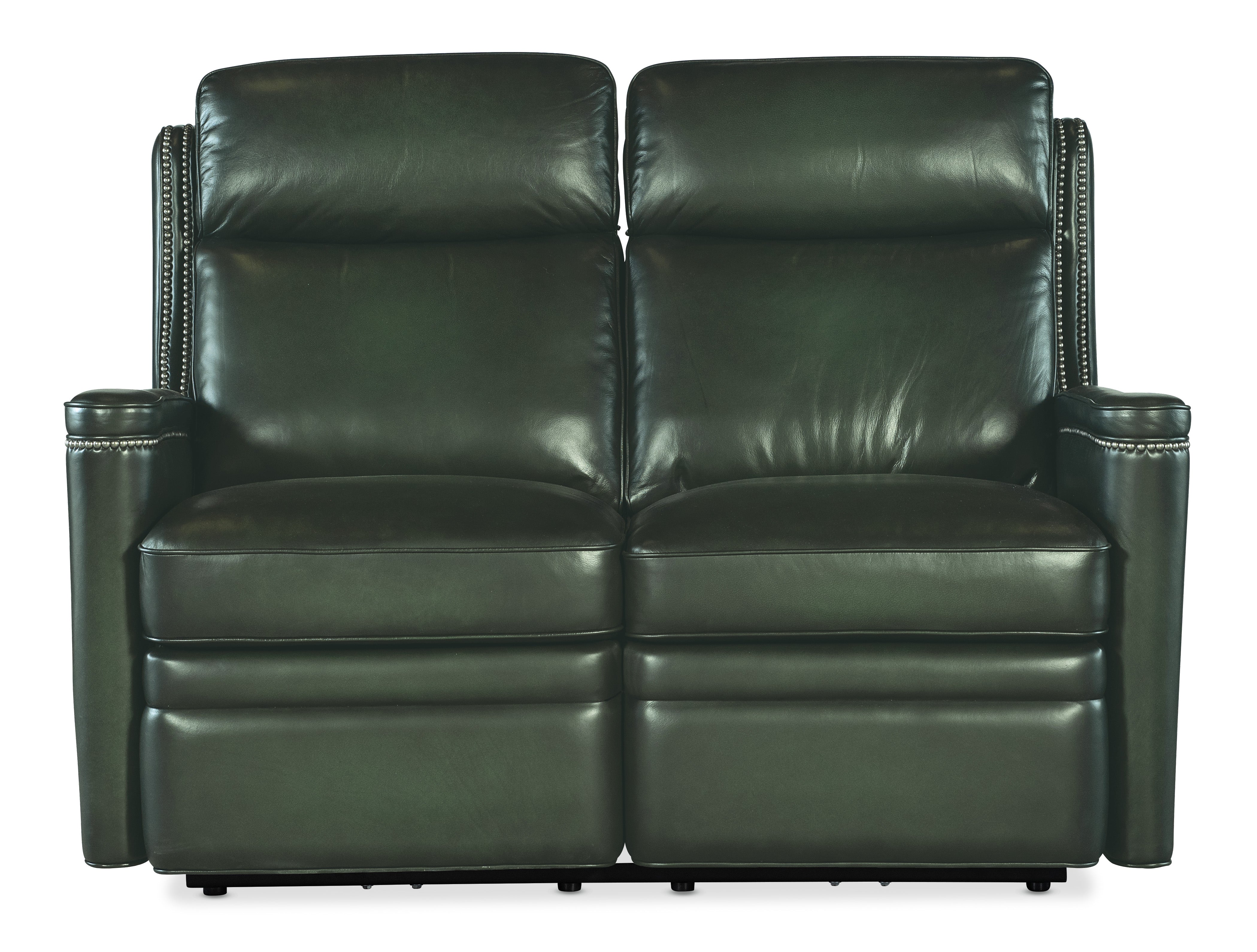 Hooker Furniture Hamilton Power Loveseat with Power Headrest in Green