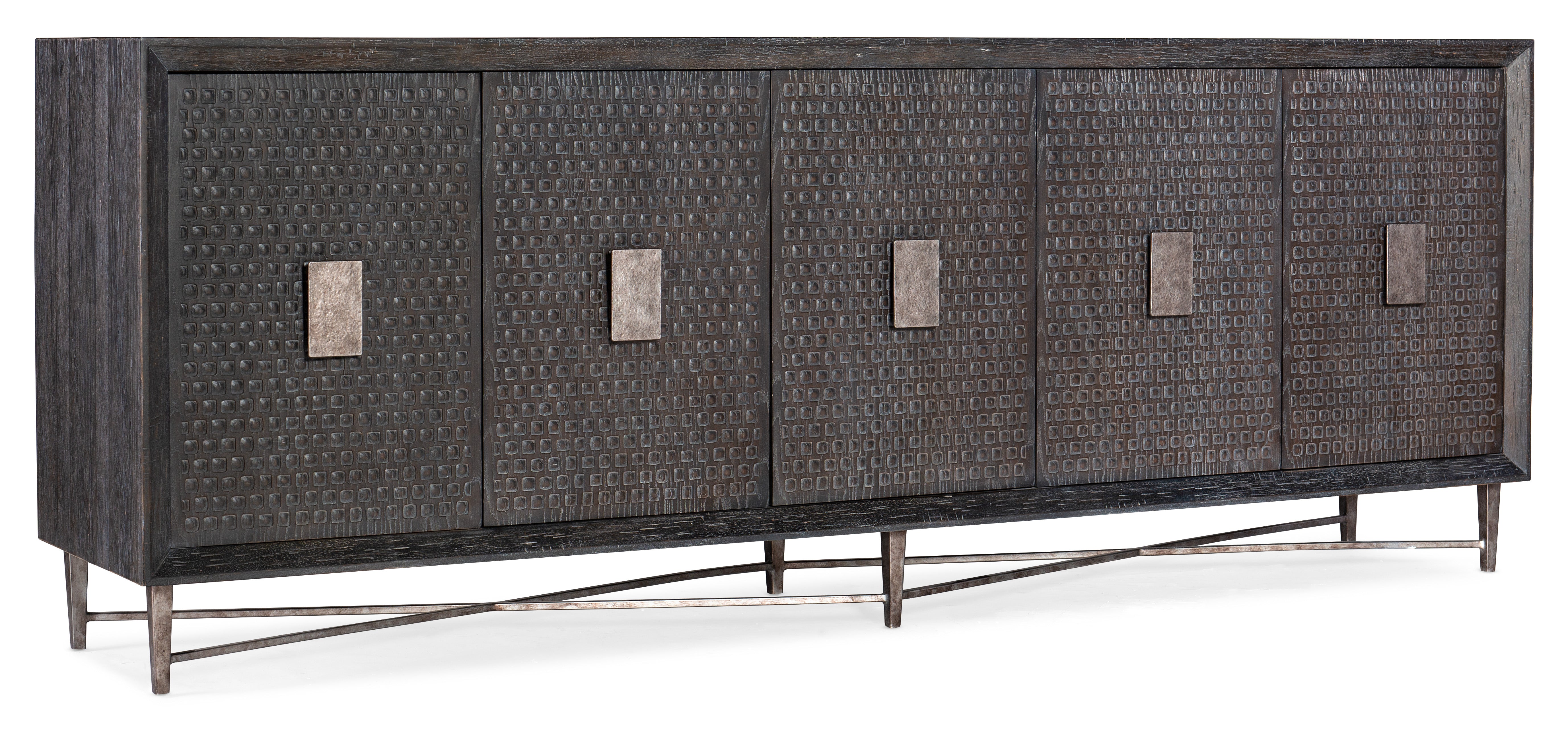 Hooker Furniture Melange Keenan Five Door Credenza in Dark Brown