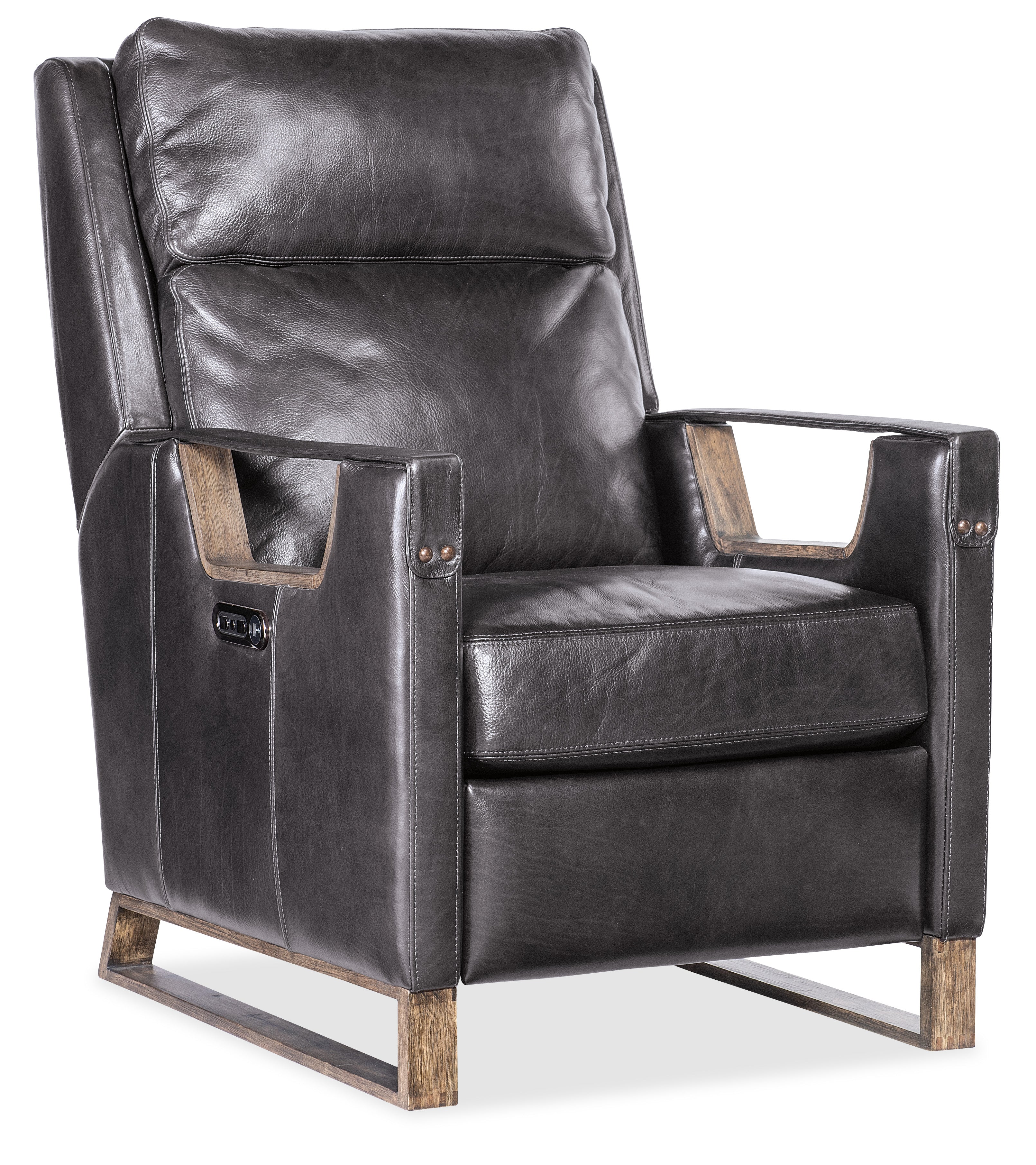 Hooker Furniture Relic Power Recliner w/Power Headrest in Black