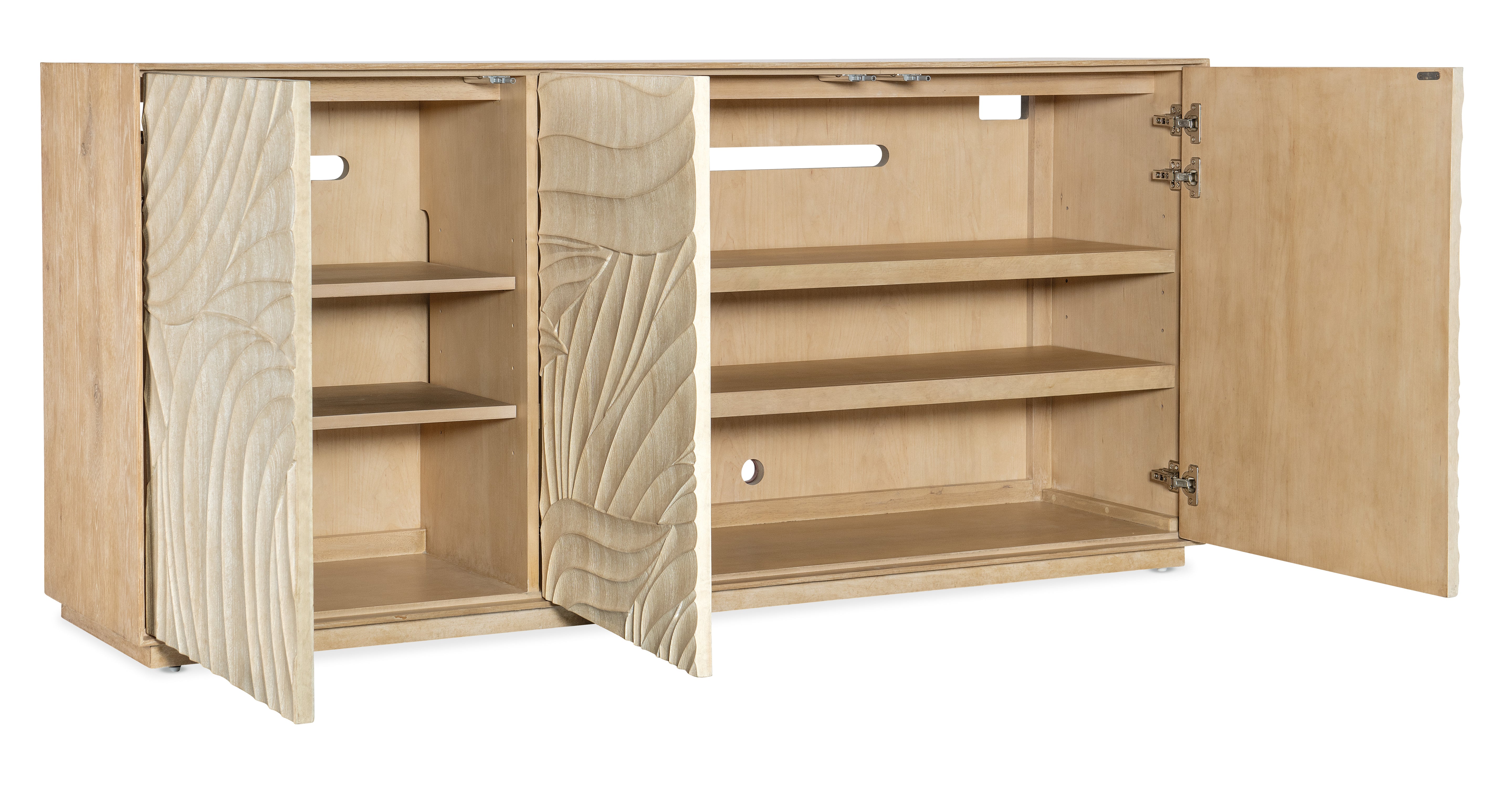 Hooker Furniture Retreat Entertainment Credenza in Light Wood