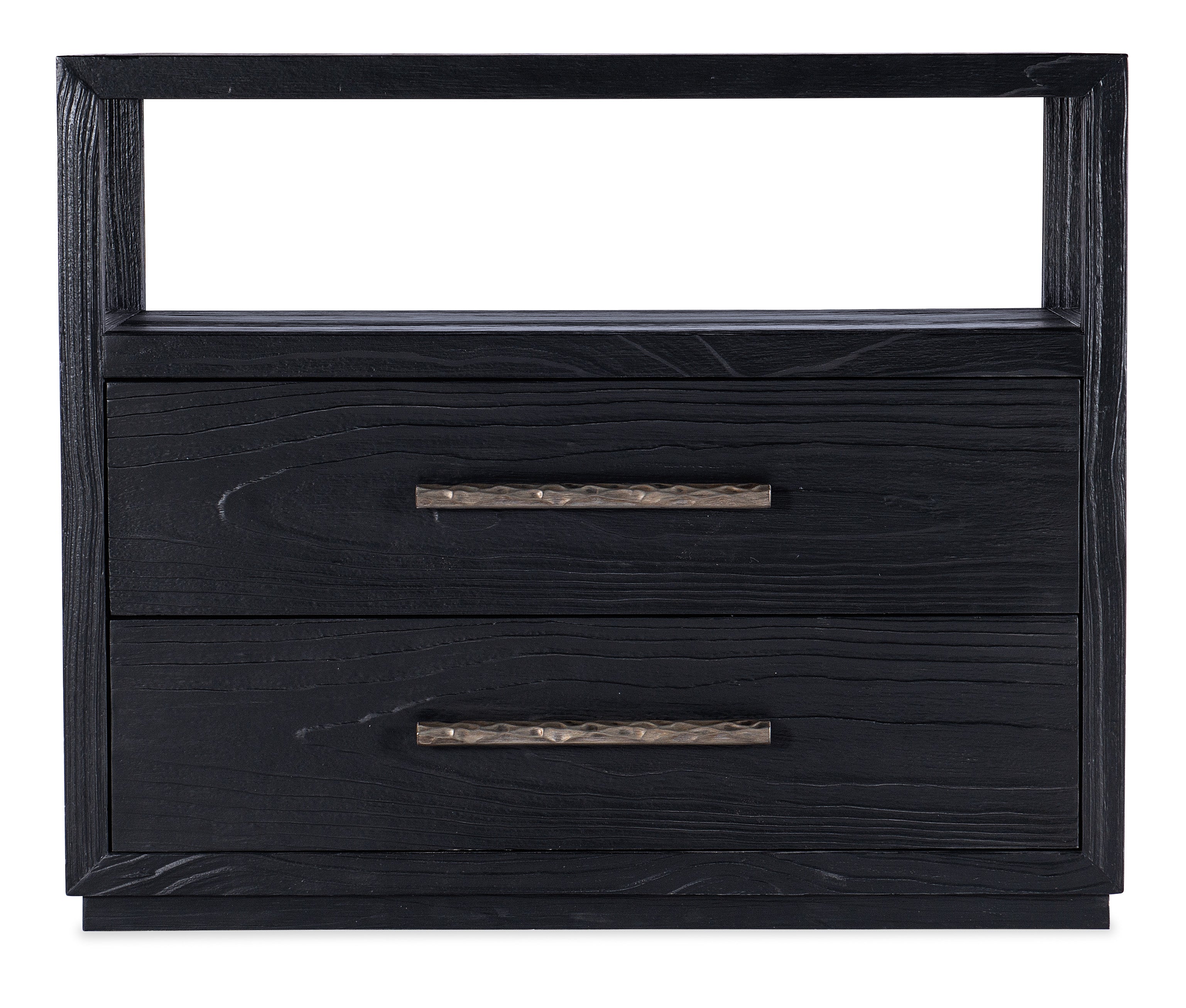 Hooker Furniture Linville Falls Shou Sugi Ban Two Drawer Nightstand
