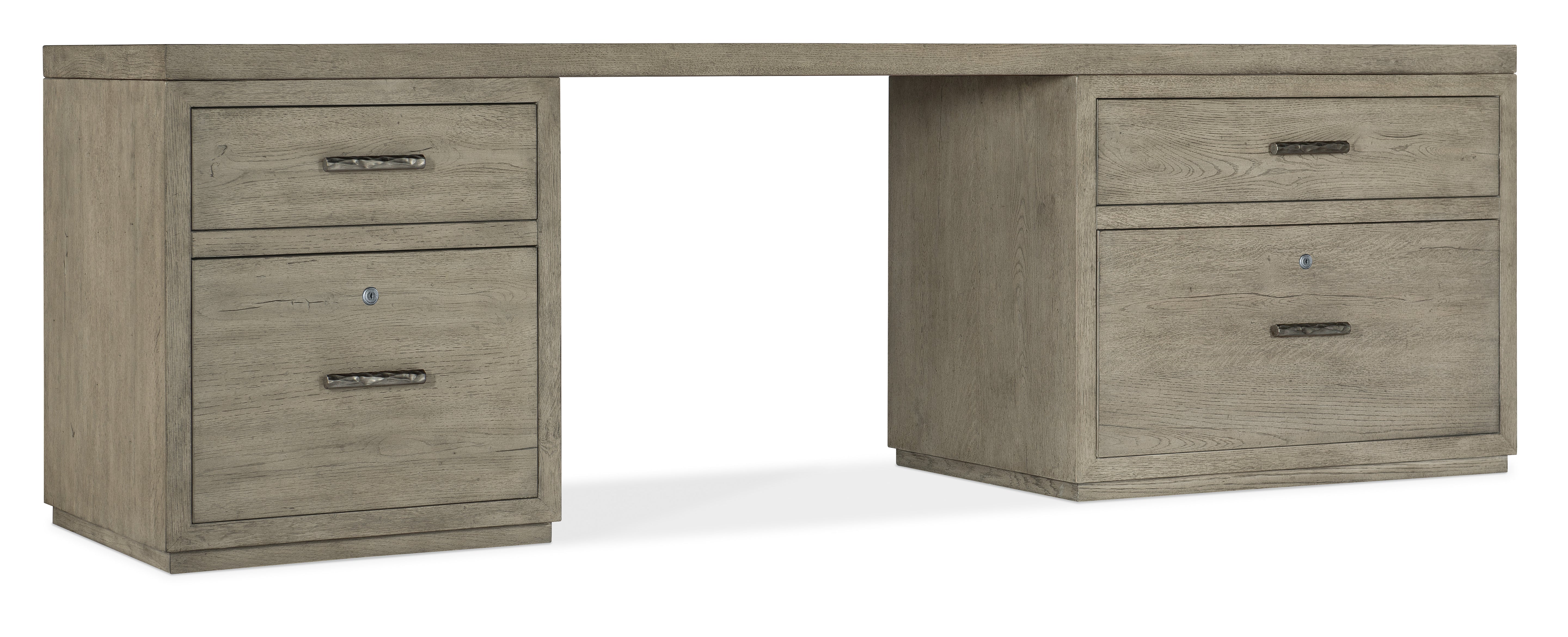Hooker Furniture Linville Falls 96" Desk with Small File and Lateral File