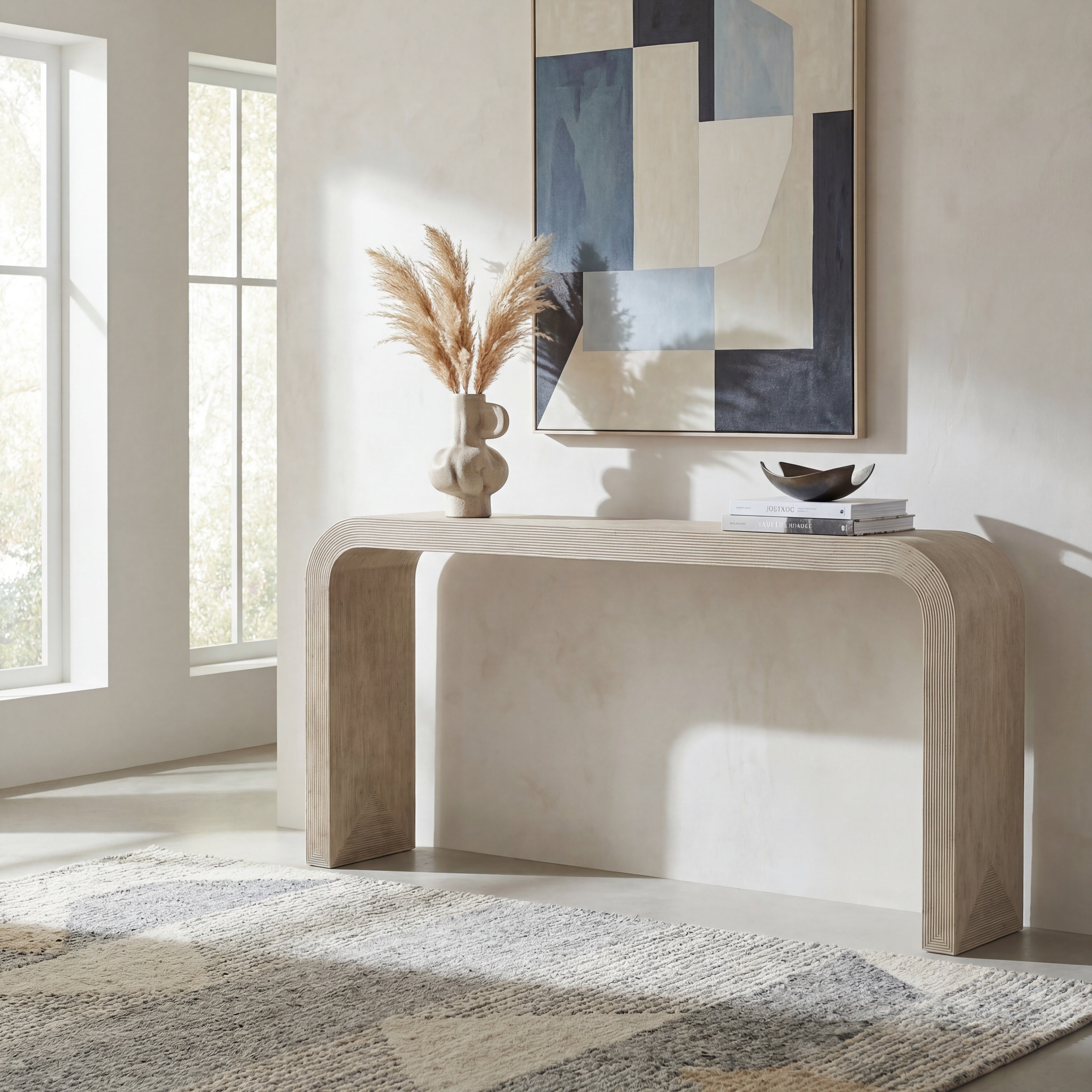 Hooker Furniture Commerce & Market Delta Console Table in Light Brown