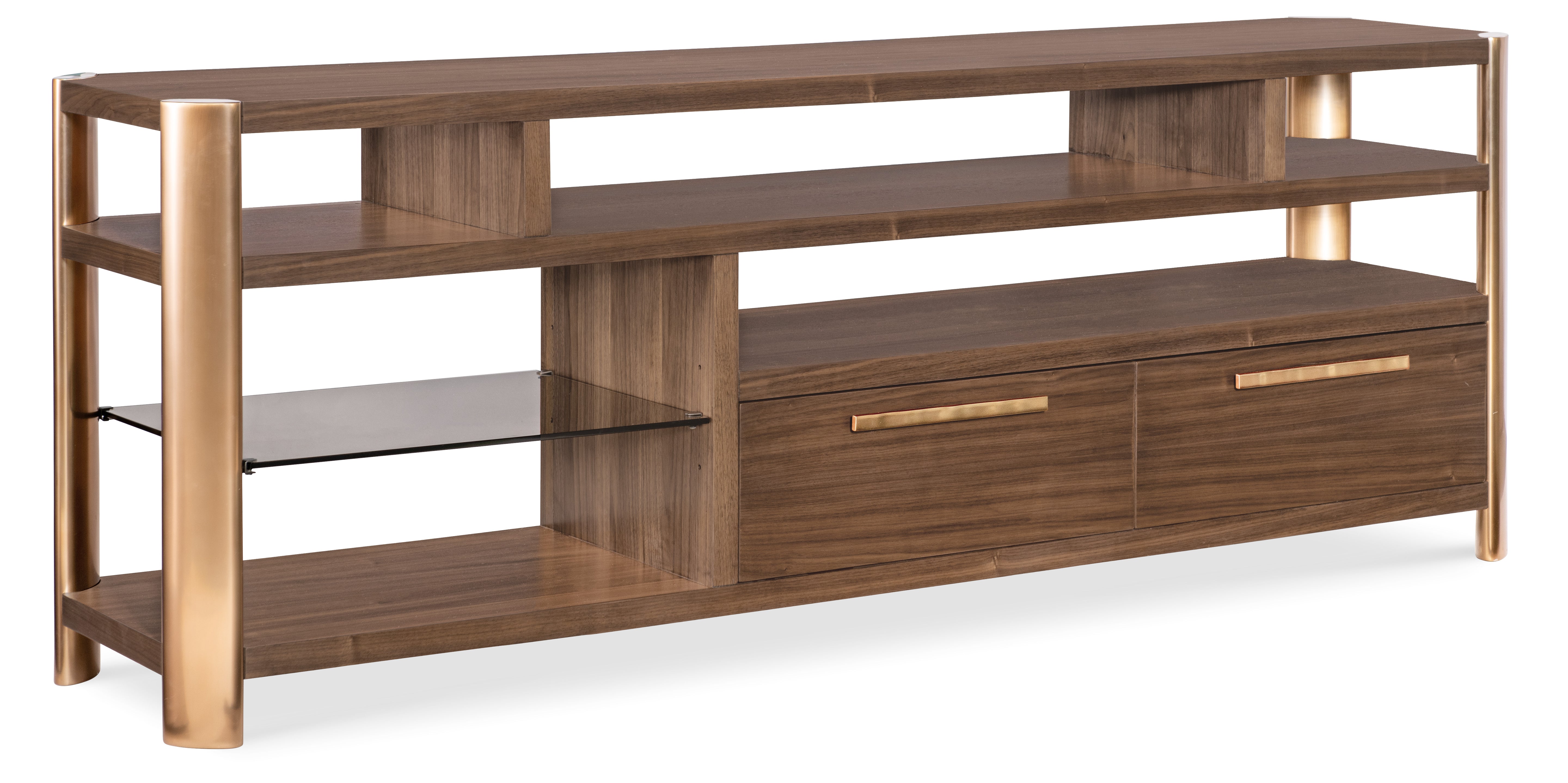 Hooker Furniture Eleana Entertainment Console in Medium Wood