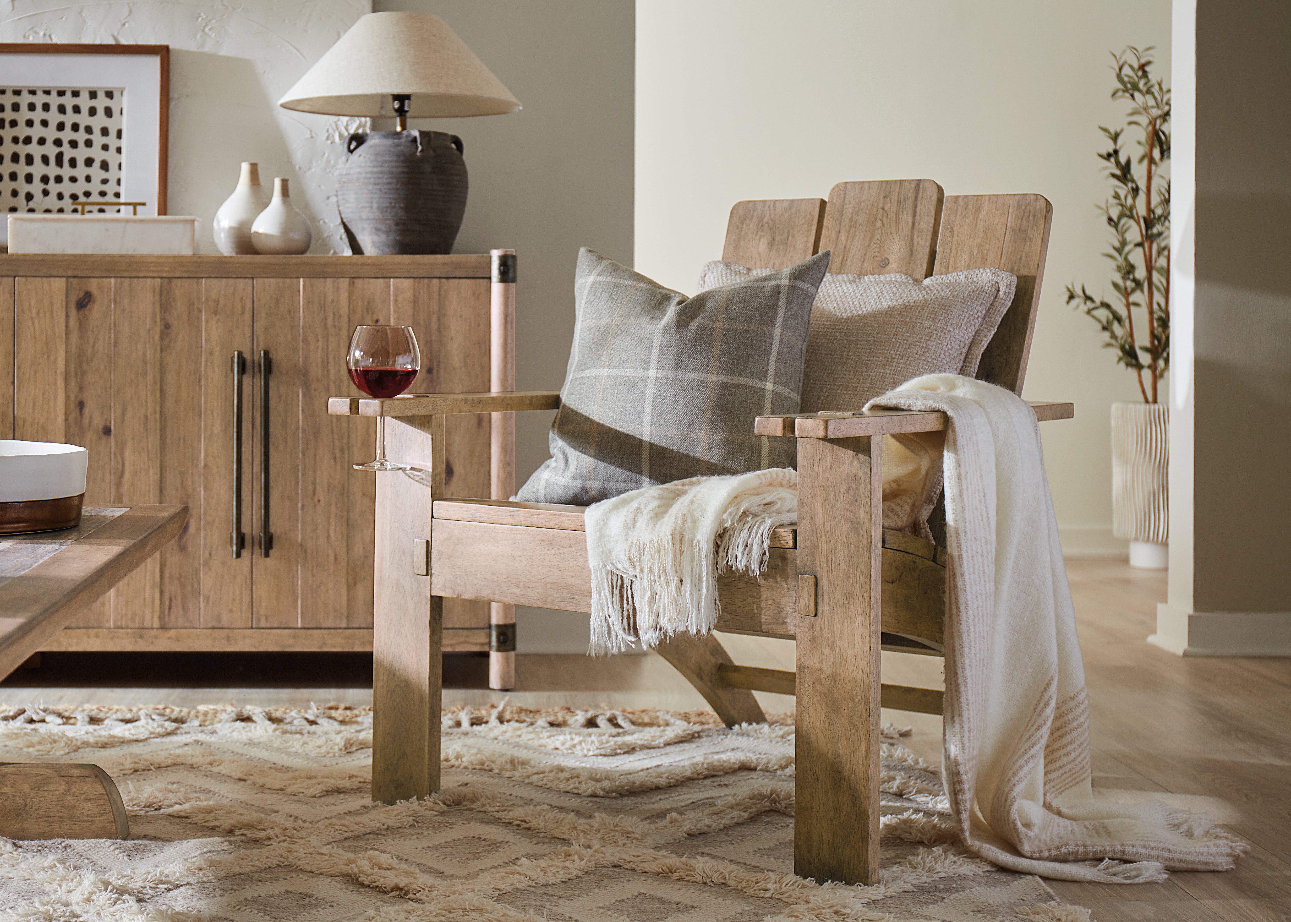 Hooker Furniture Vineyard Row Accent Chair in Beige