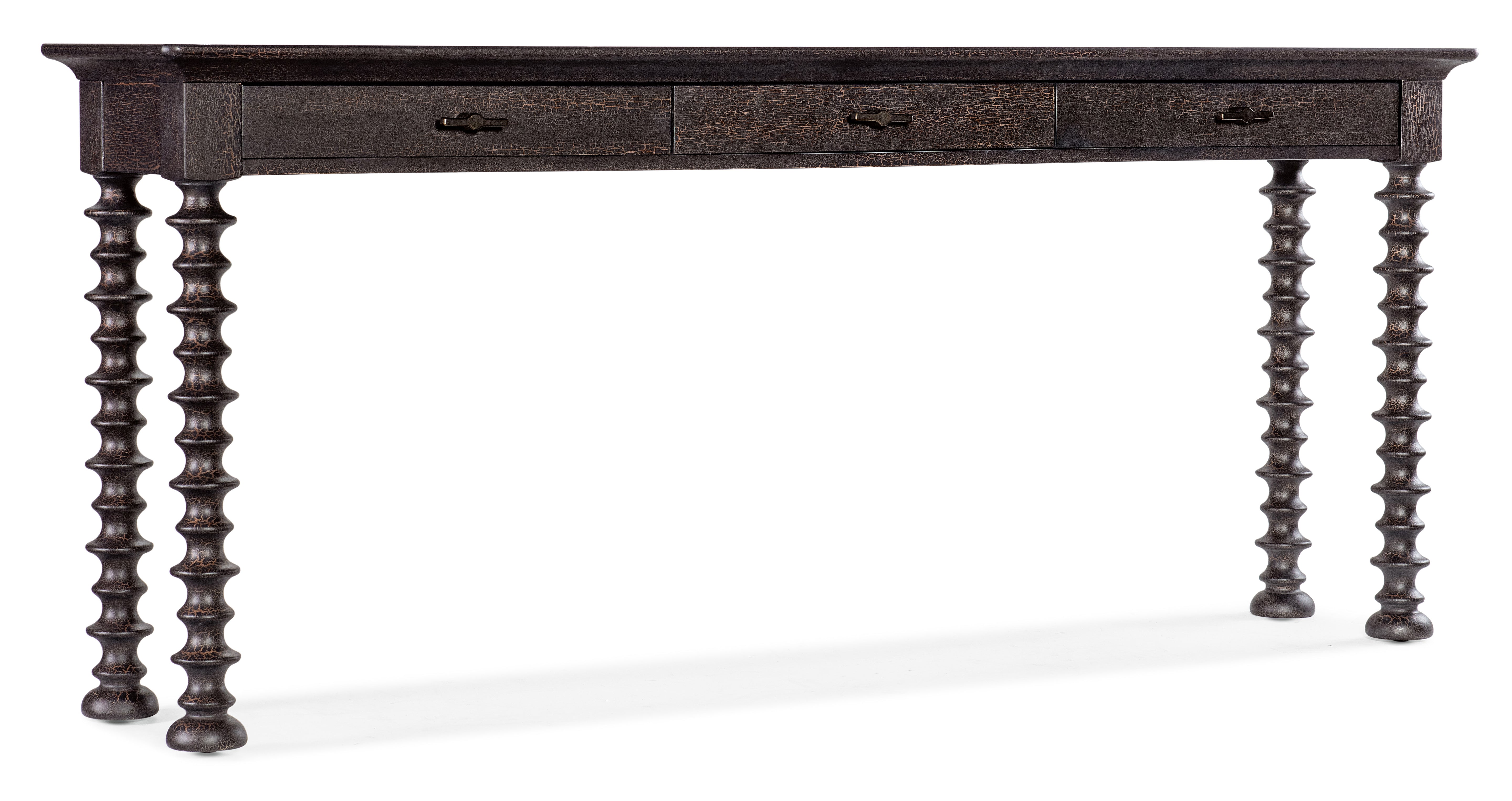 Hooker Furniture Big Sky Turned Leg Sofa Table in Medium Brown