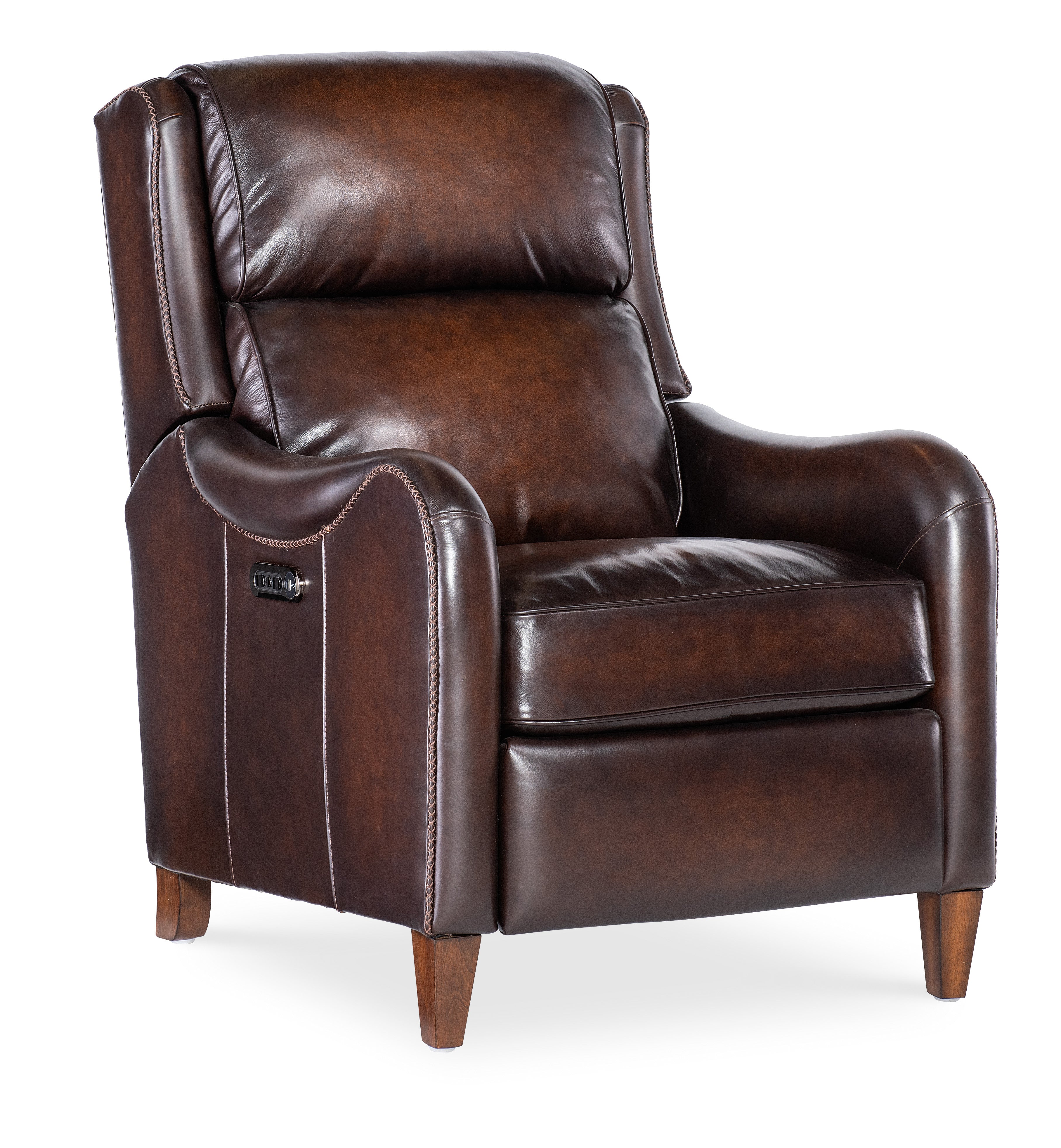 Hooker Furniture Carrington Power Recliner w/Power Headrest in Brown