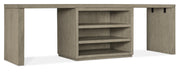Hooker Furniture Linville Falls 96" Desk with Centered Open Desk Cabinet