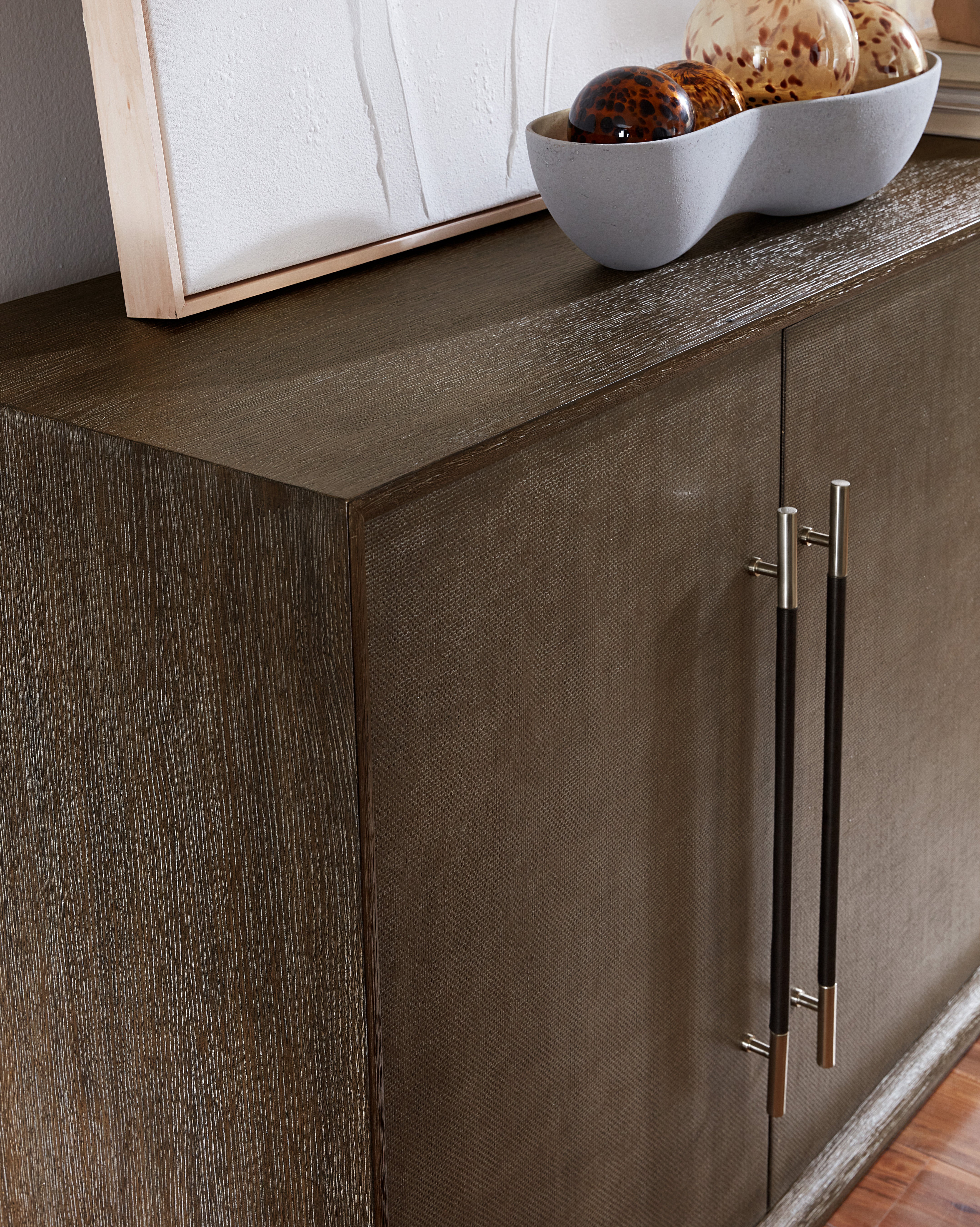 Hooker Furniture Modern Mood Entertainment Console in Medium Brown