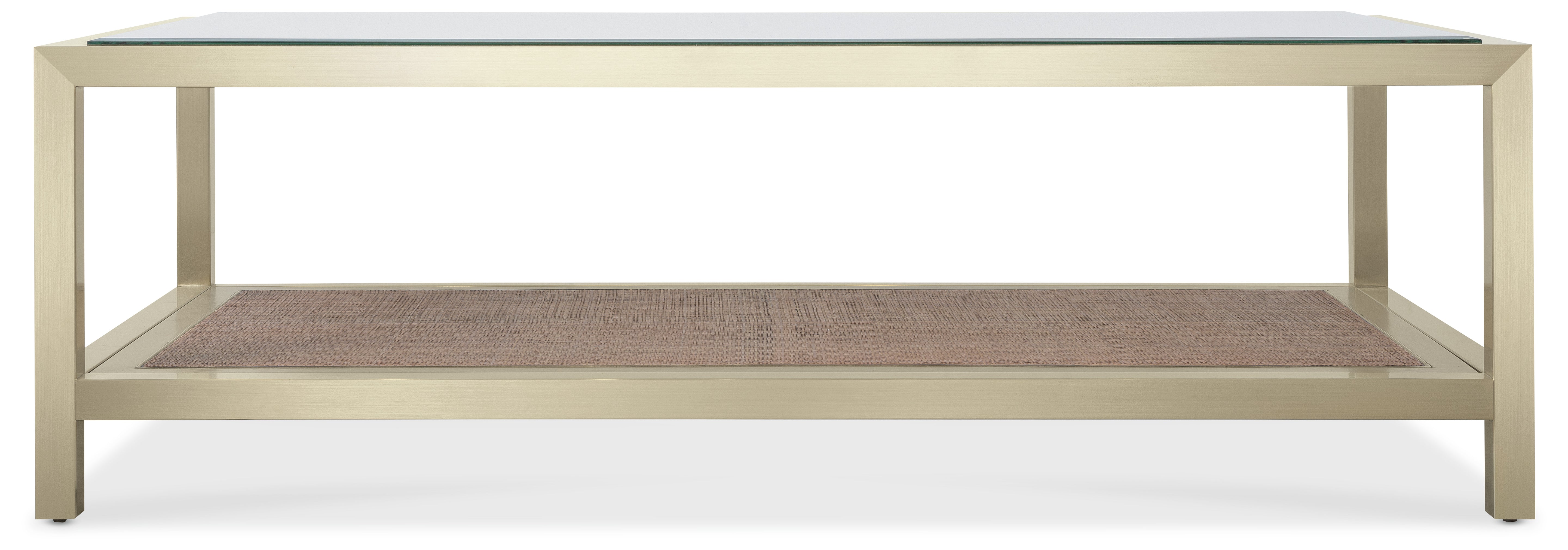 Hooker Furniture Melange Raising Cane Cocktail Table in Silvers
