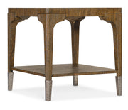 Hooker Furniture Chapman Rectangle End Table in Medium Brown