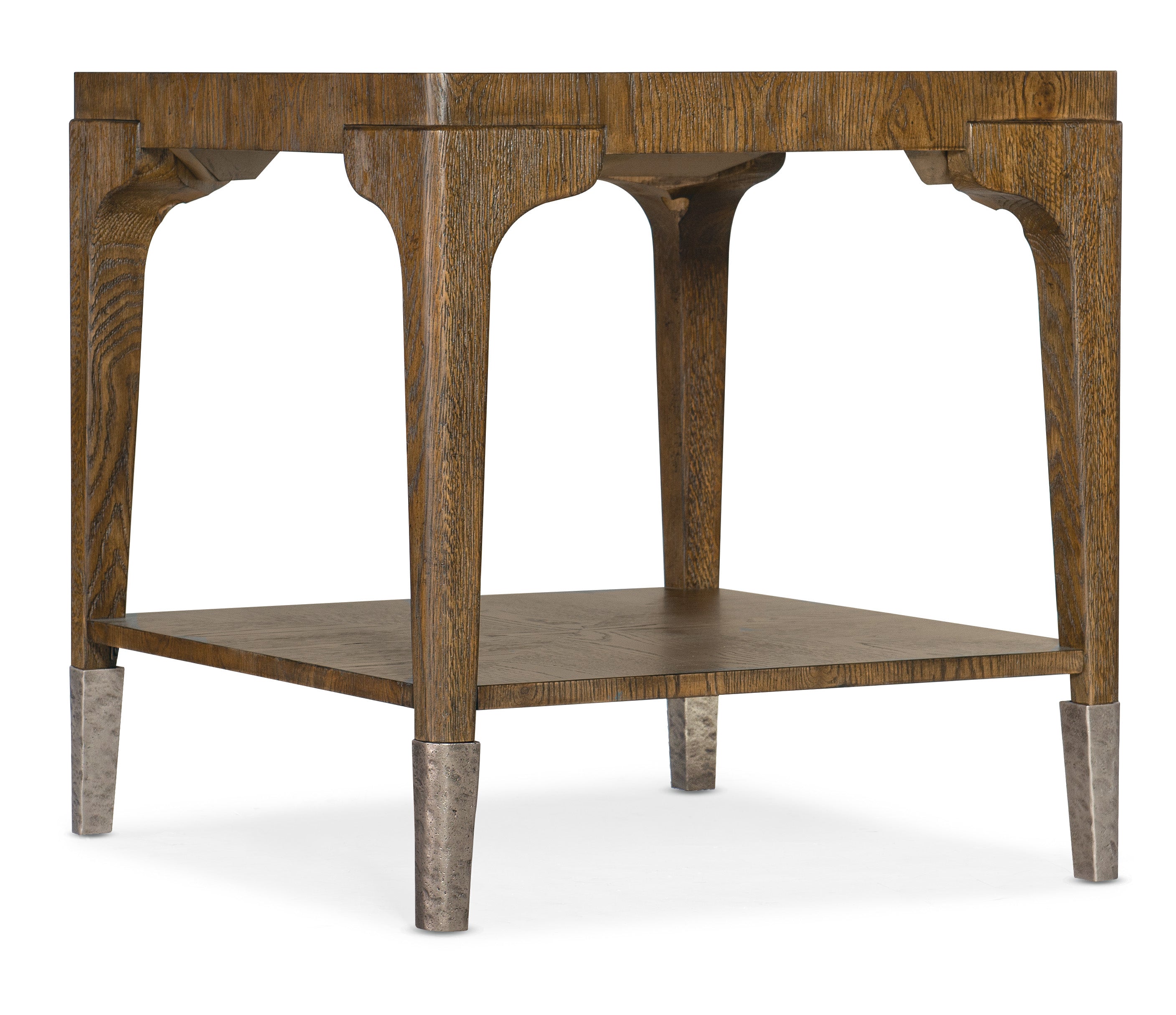 Hooker Furniture Chapman Rectangle End Table in Medium Brown