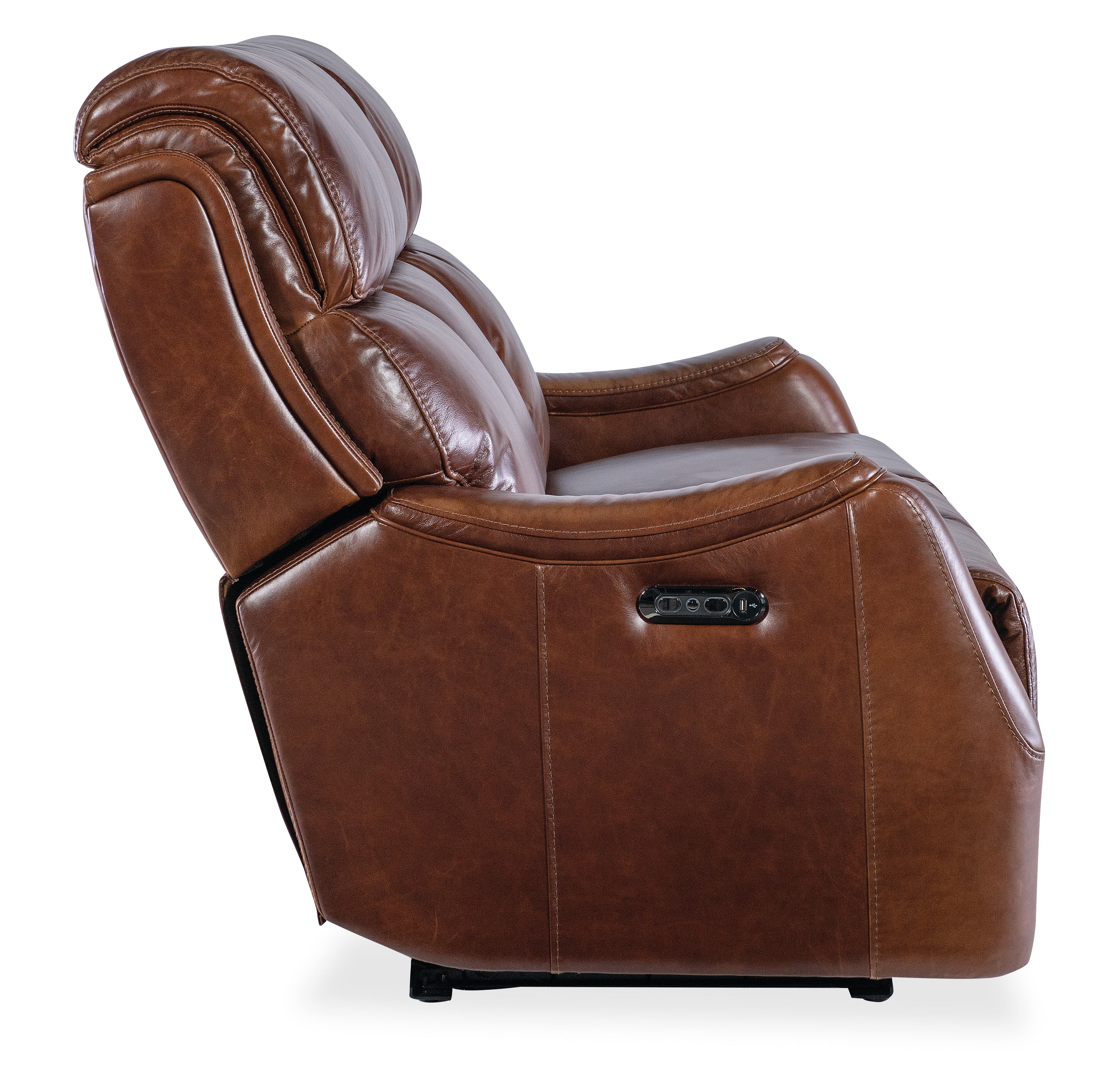 Hooker Furniture Harlan Zero Gravity Sofa with Power Recline & Power Headrest in Brown
