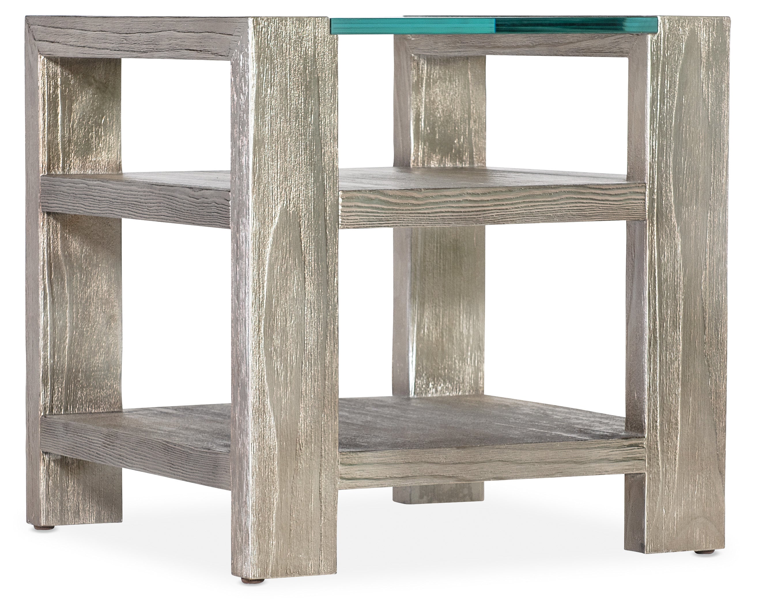 Hooker Furniture Melange Saber End Table in Silvers