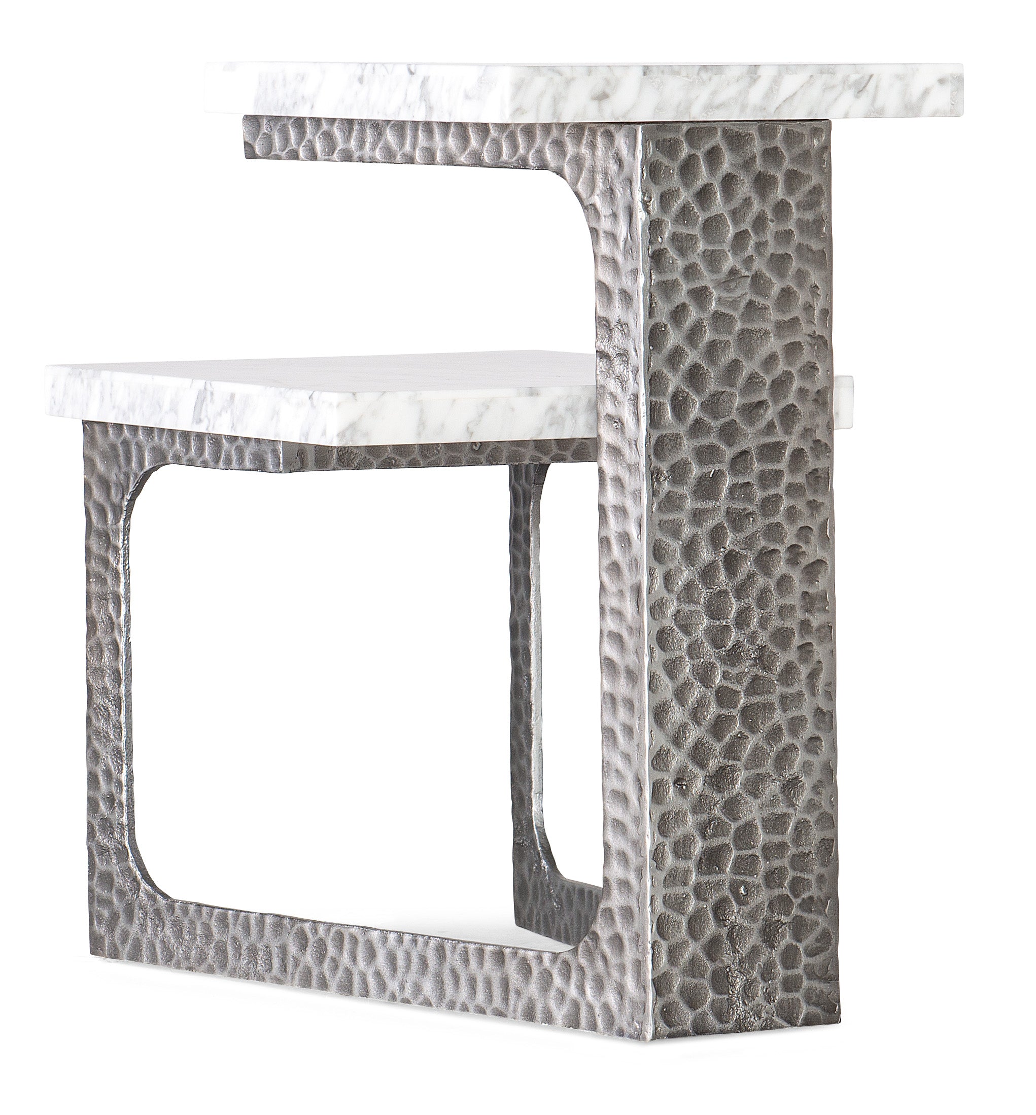 Hooker Furniture Melange Georgie Side Table in Silvers